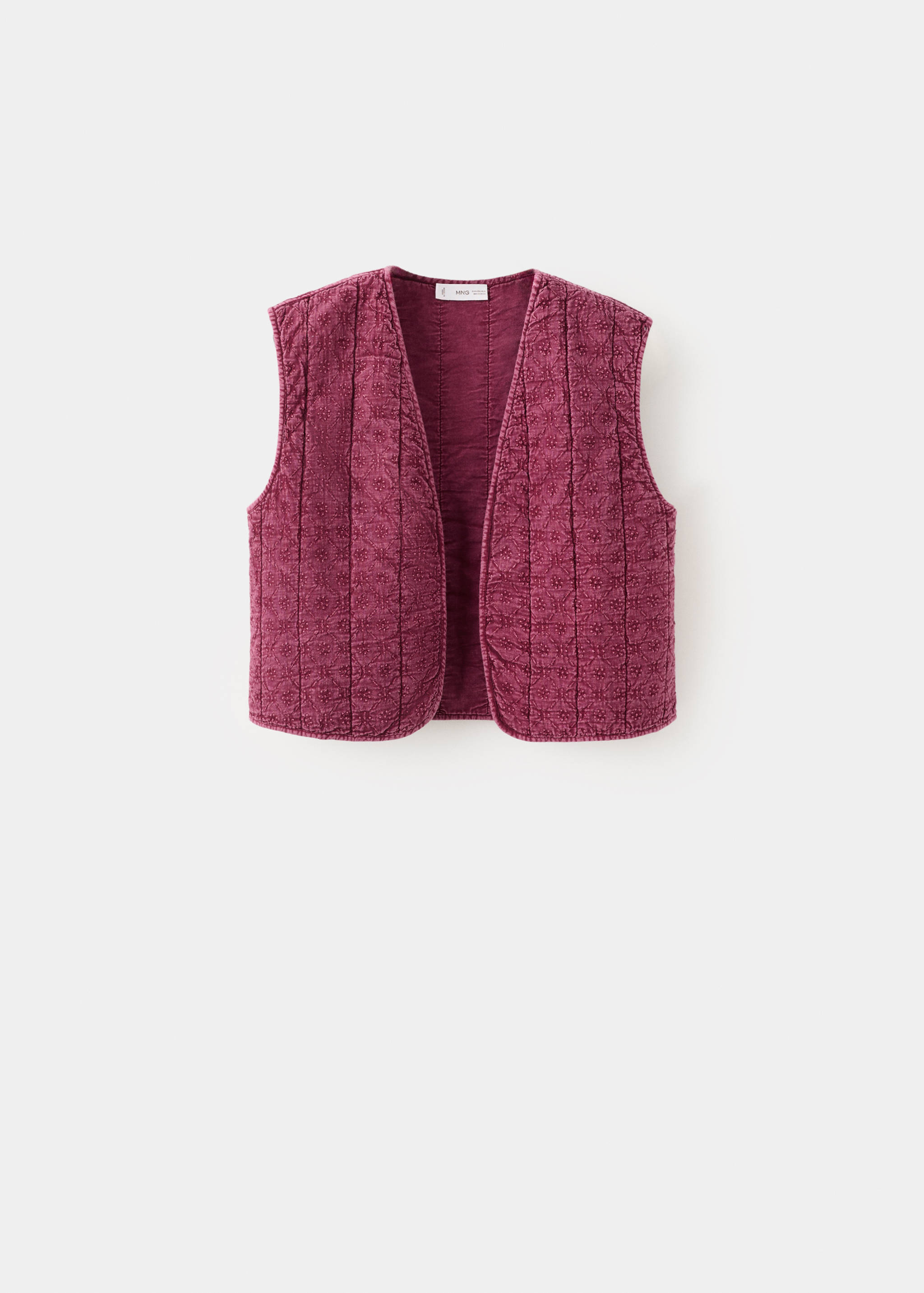 Embroidered quilted gilet - Article without model