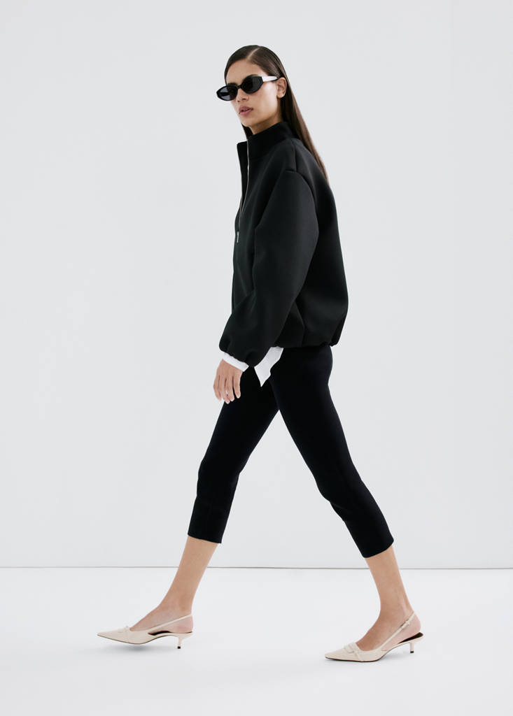 Kitten-heel pointed shoes — Ecru