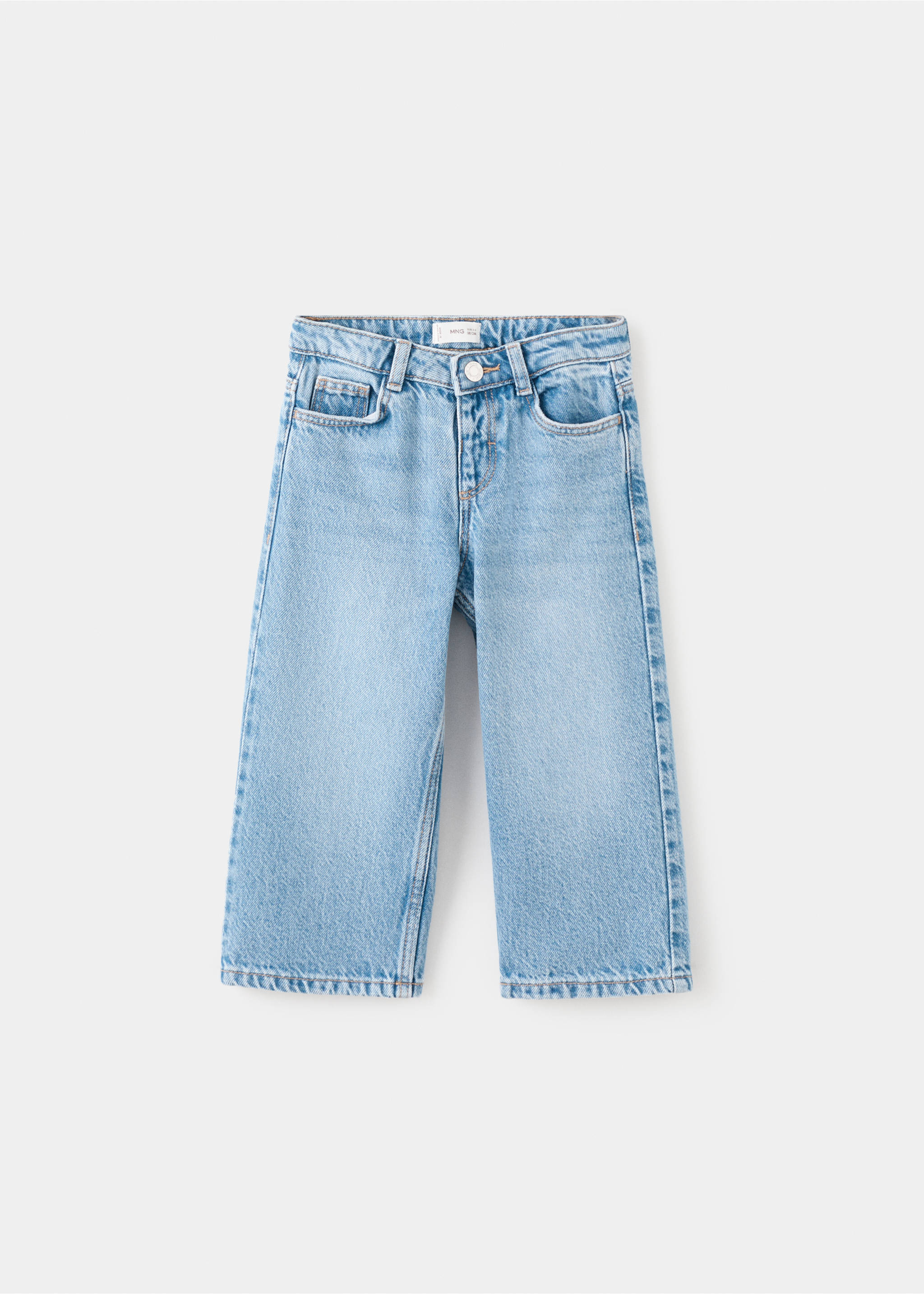 Wide leg long jeans - Article without model, Medium Blue. Ref: 27042888-00.