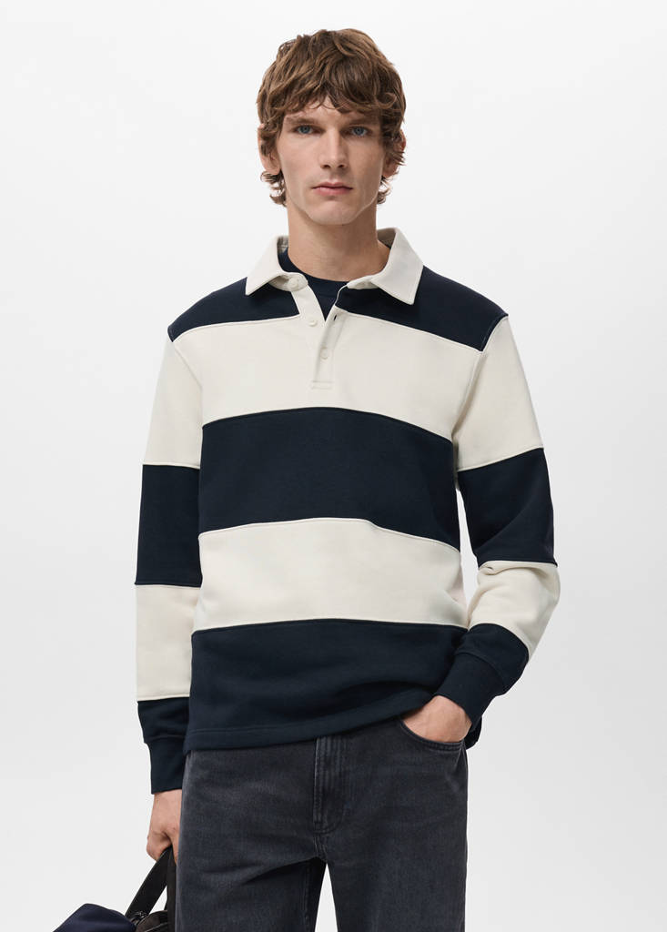 Sudadera polo rayas