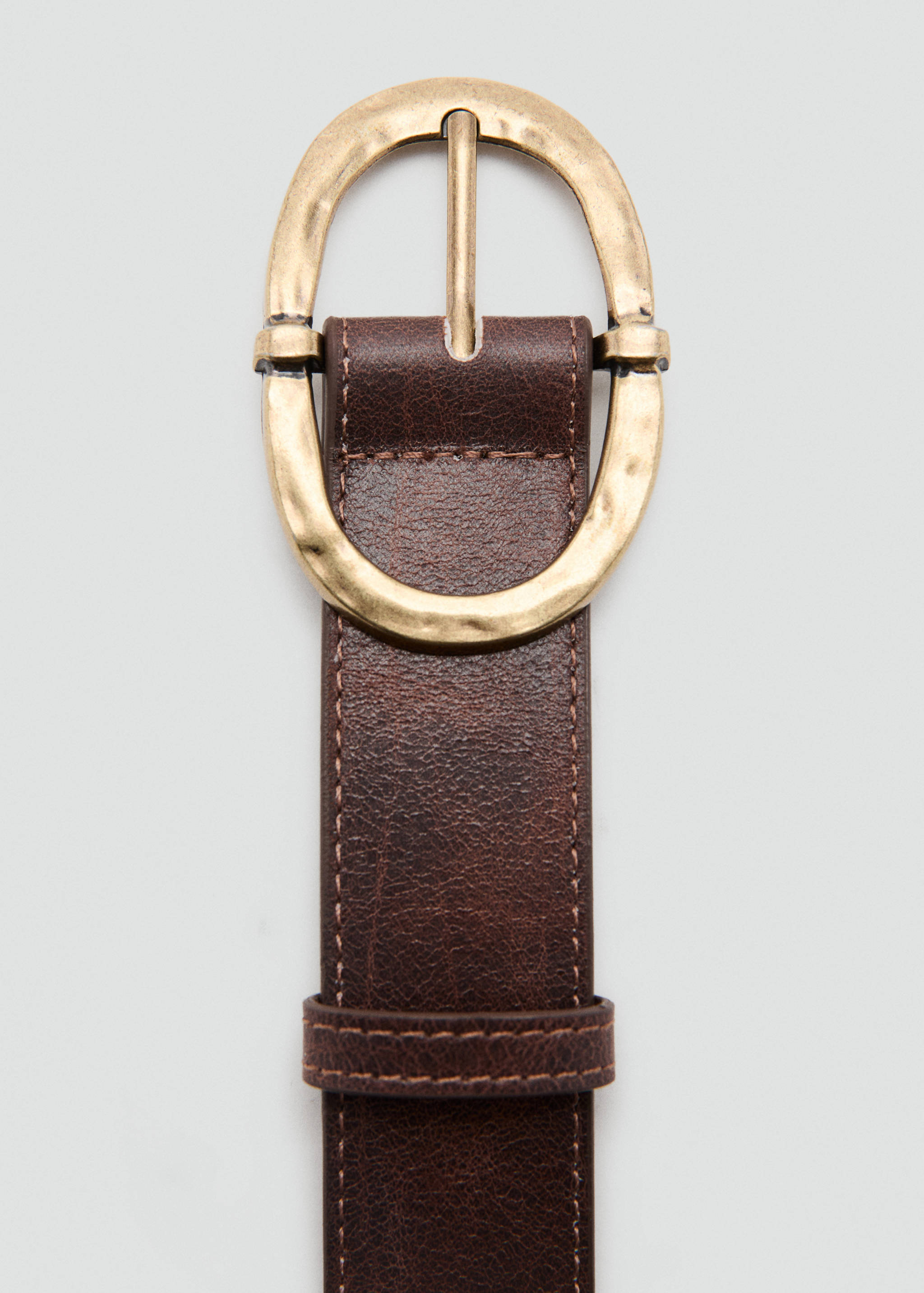 Textured metal buckle belt - Details of the article 1