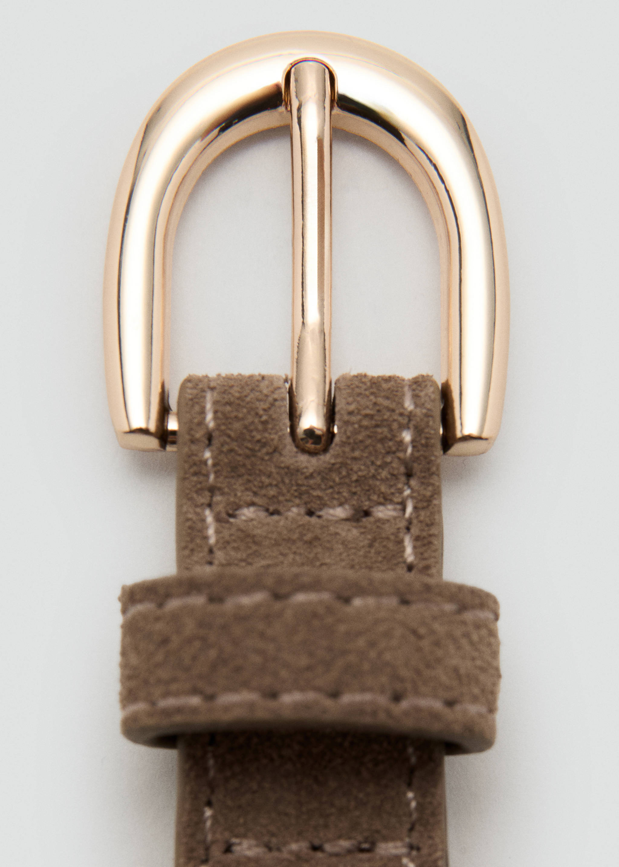 Suede leather belt - Medium plane