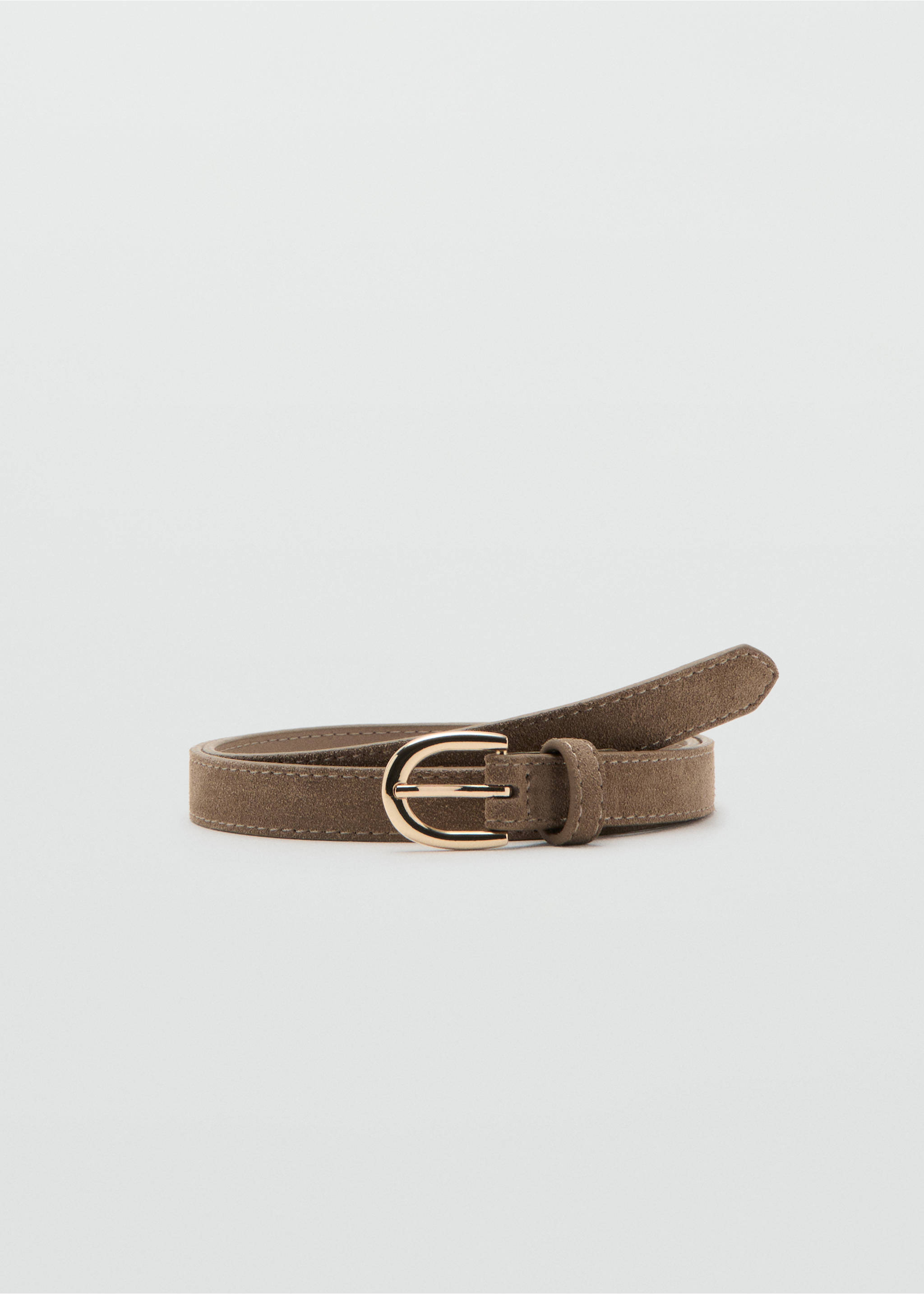 Ceinture cuir suède - Article sans modèle, Marron moyen. Ref: 27042893-00.