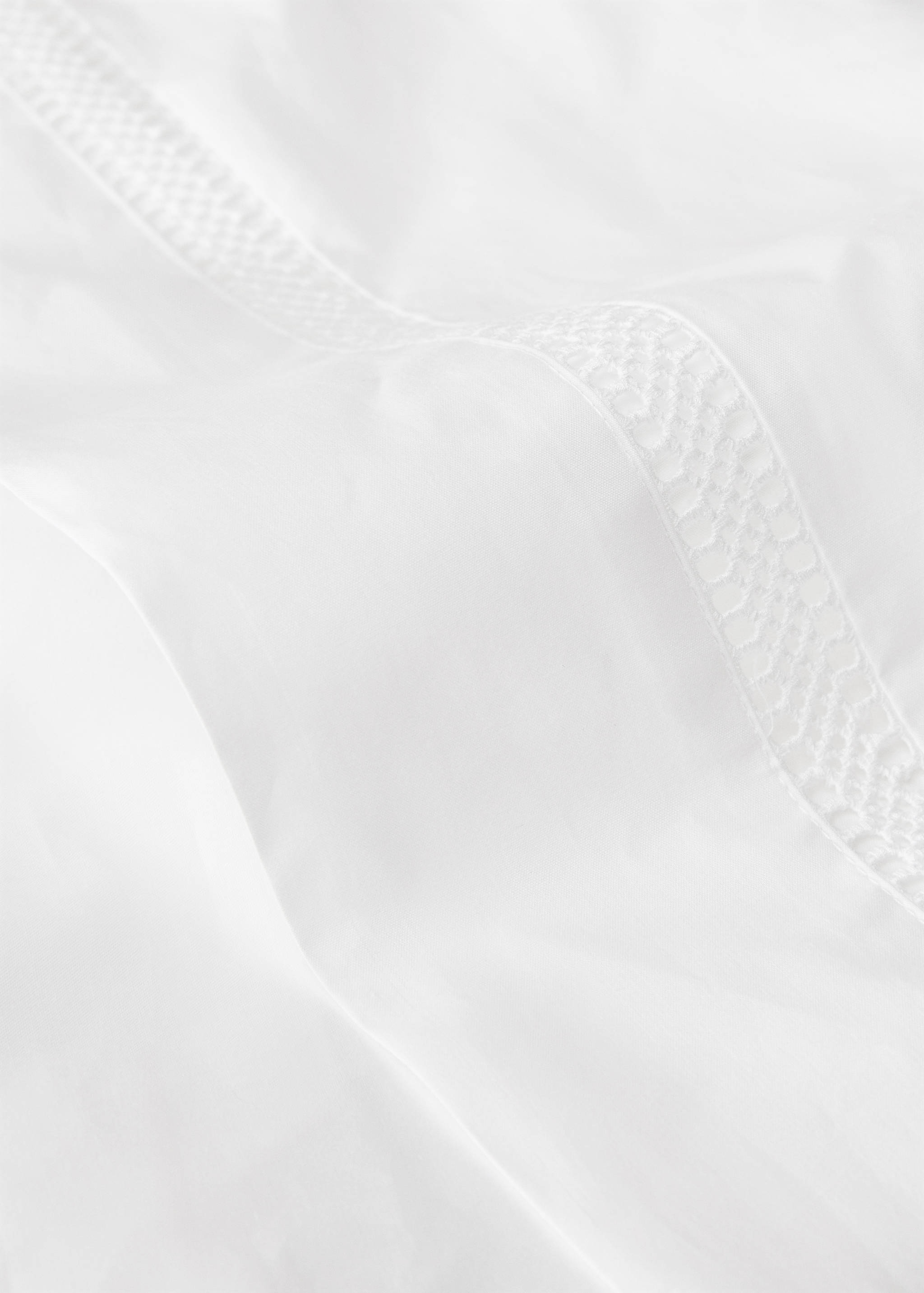 Percale cotton entrees flat sheet Queen bed - Details of the article 1