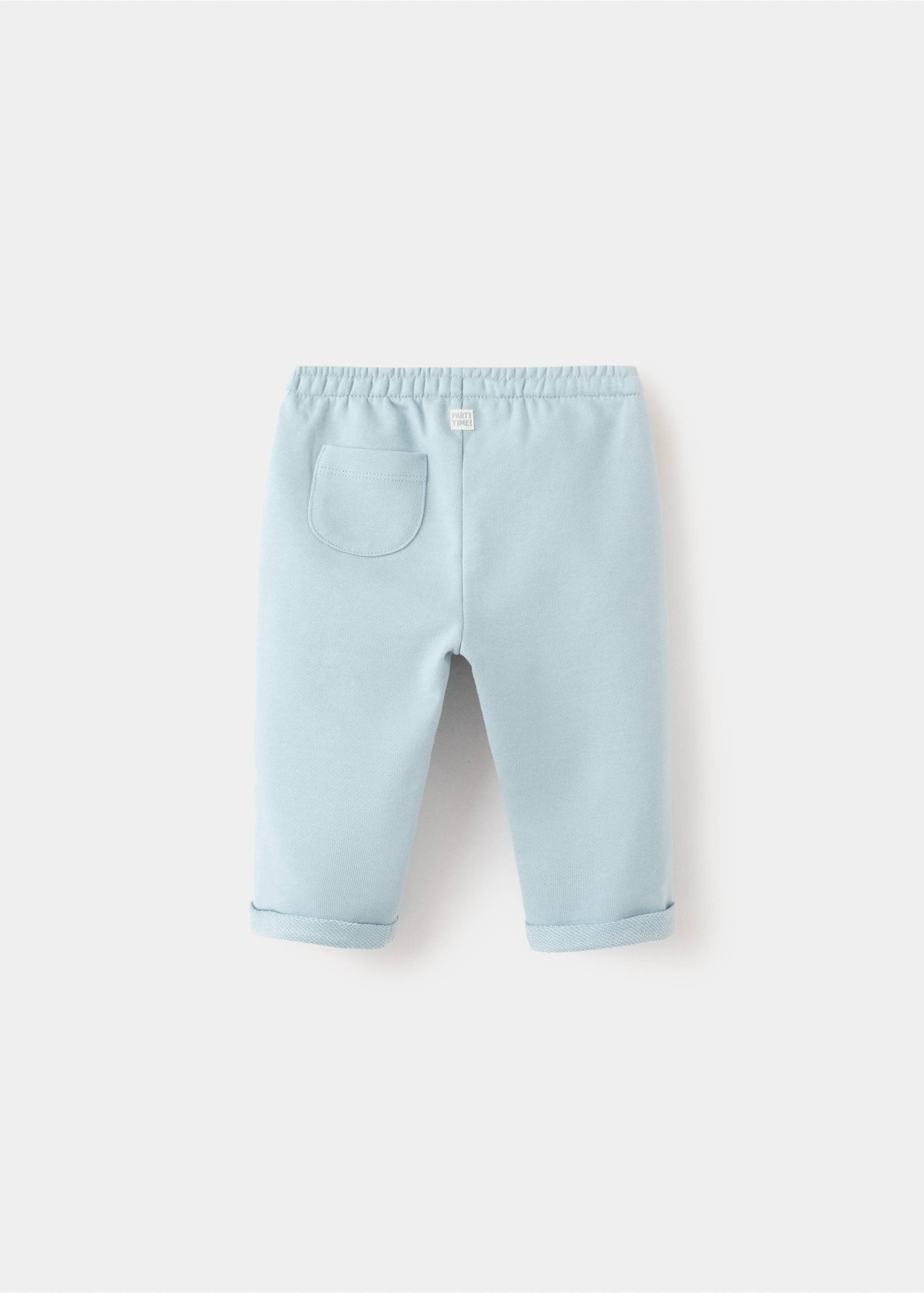 Jogger algodón cordón - Reverso del artículo, Azul celeste. Ref: 27042899-00.