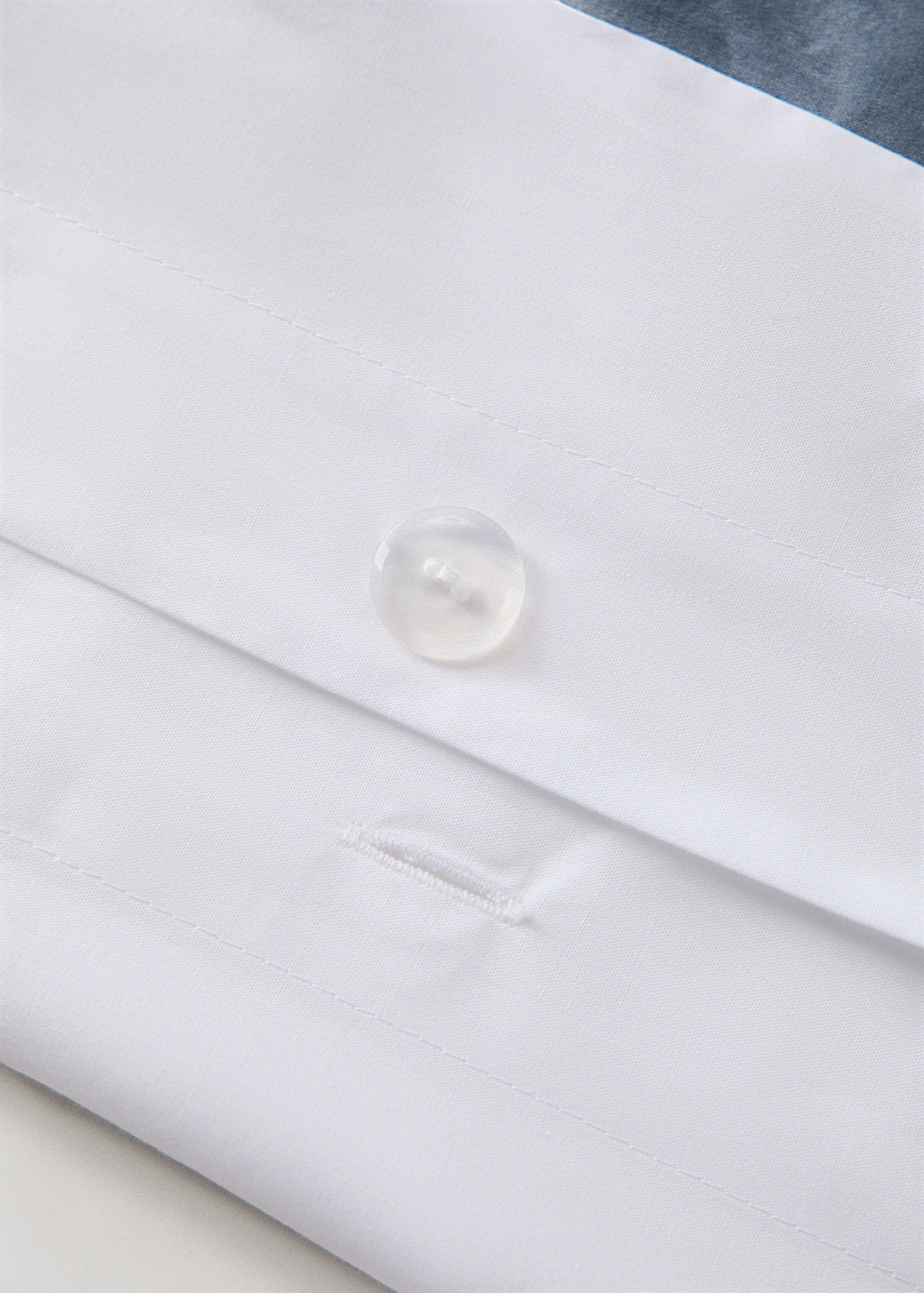 Percale cotton duvet cover 200 thread count satin edges Bed 150/160cm - Details of the article 2