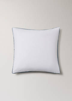 Two 200-thread count cotton percale pillowcases with satin edges 60x60cm — Blue 5