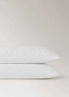 Two cotton waffle percale pillowcases 50x75 cm — White 2