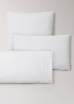 Two cotton waffle percale pillowcases 50x75 cm — White 5