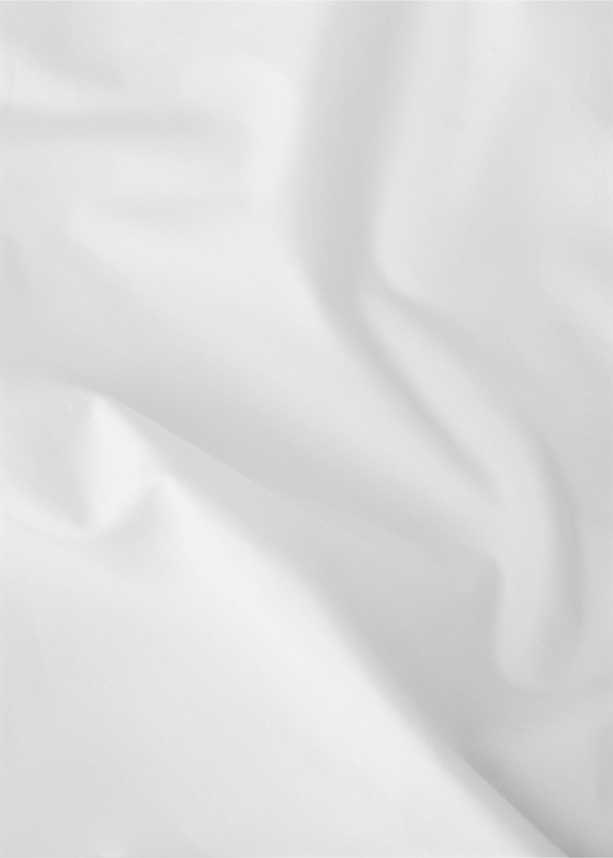 Percale cotton top sheet for 135/140 cm bed - Details of the article 1, White. Ref: 27042910-00.