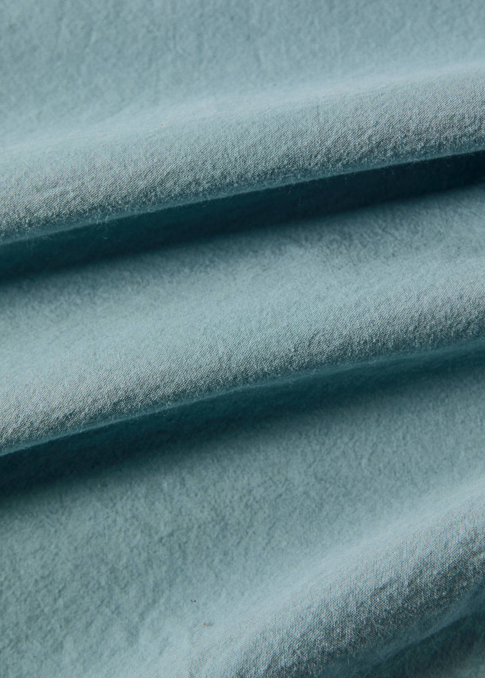 Garment-dyed cotton fitted sheet for 135/140-cm bed - Details of the article 1