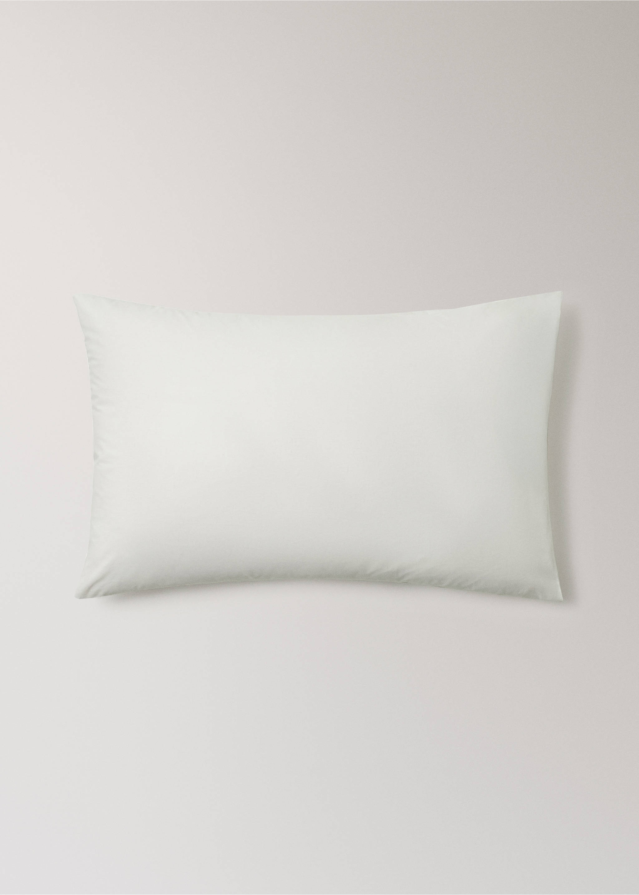 Two 200-thread count percale cotton pillowcases 50x75cm - Article without model, Ecru. Ref: 27042917-00.