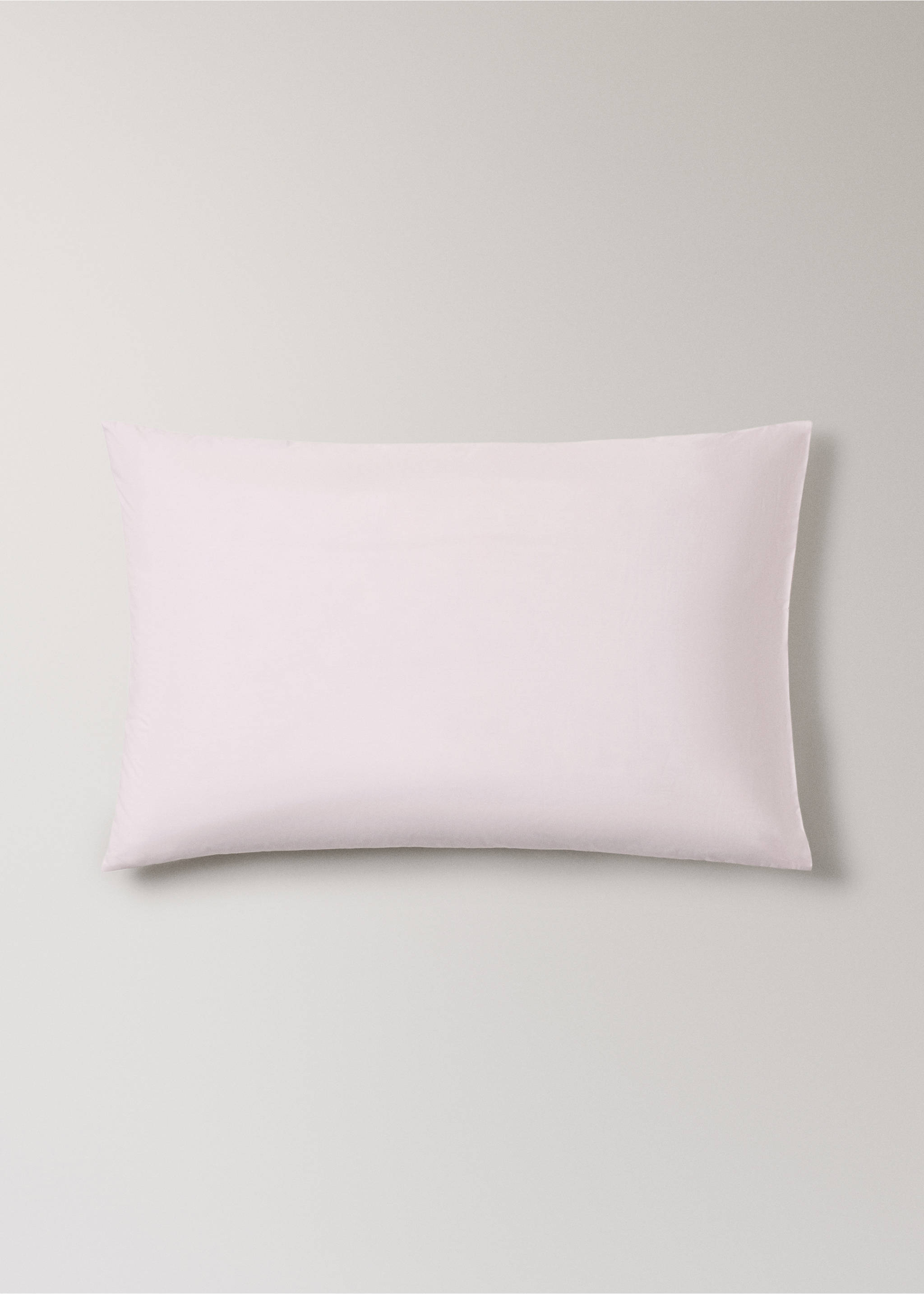 Two 200-thread count percale cotton pillowcases 50x75cm - Article without model, Light Pink. Ref: 27042917-00.