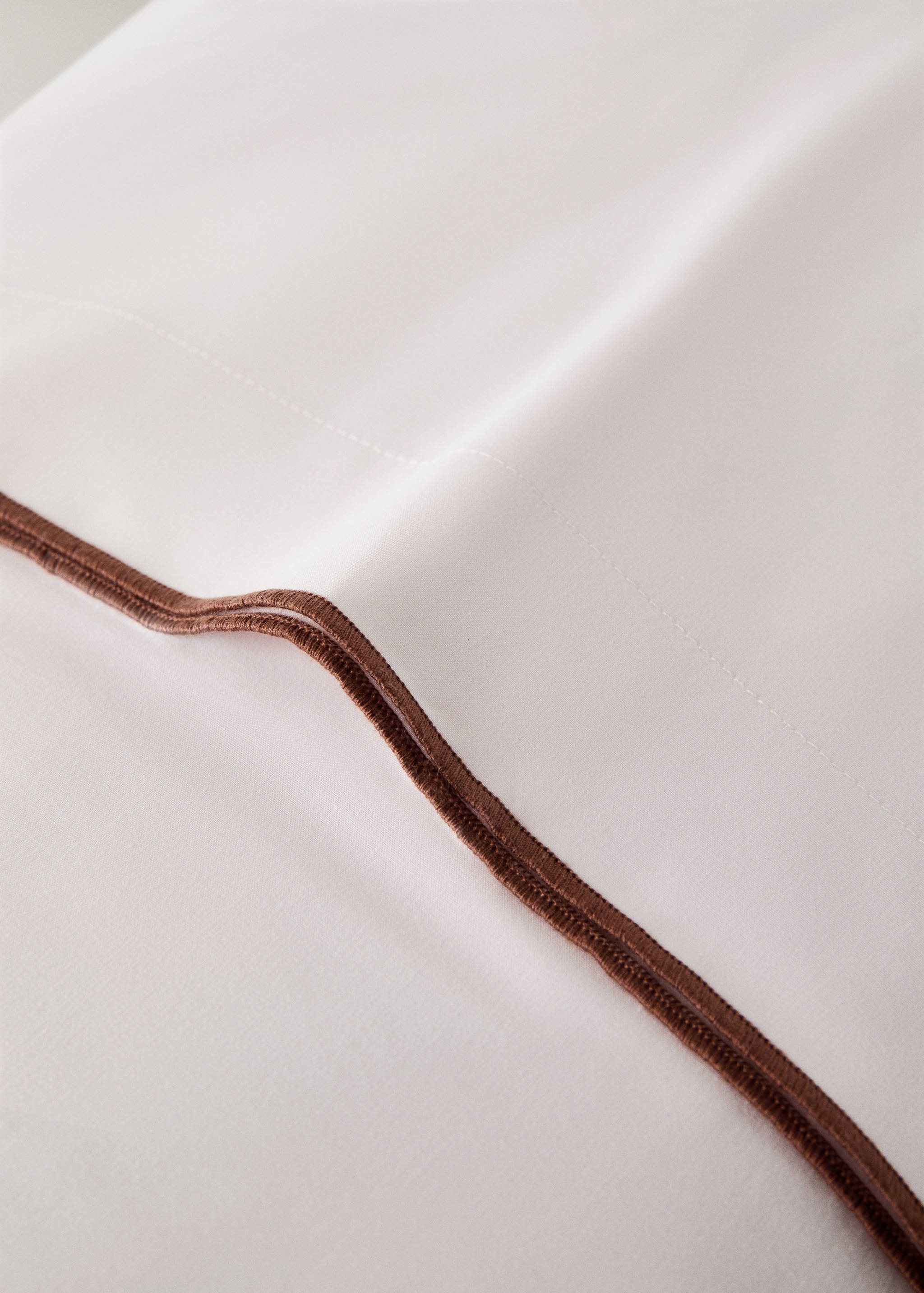 Reversible colour percale cotton pillow cover 45x110cm - Details of the article 1