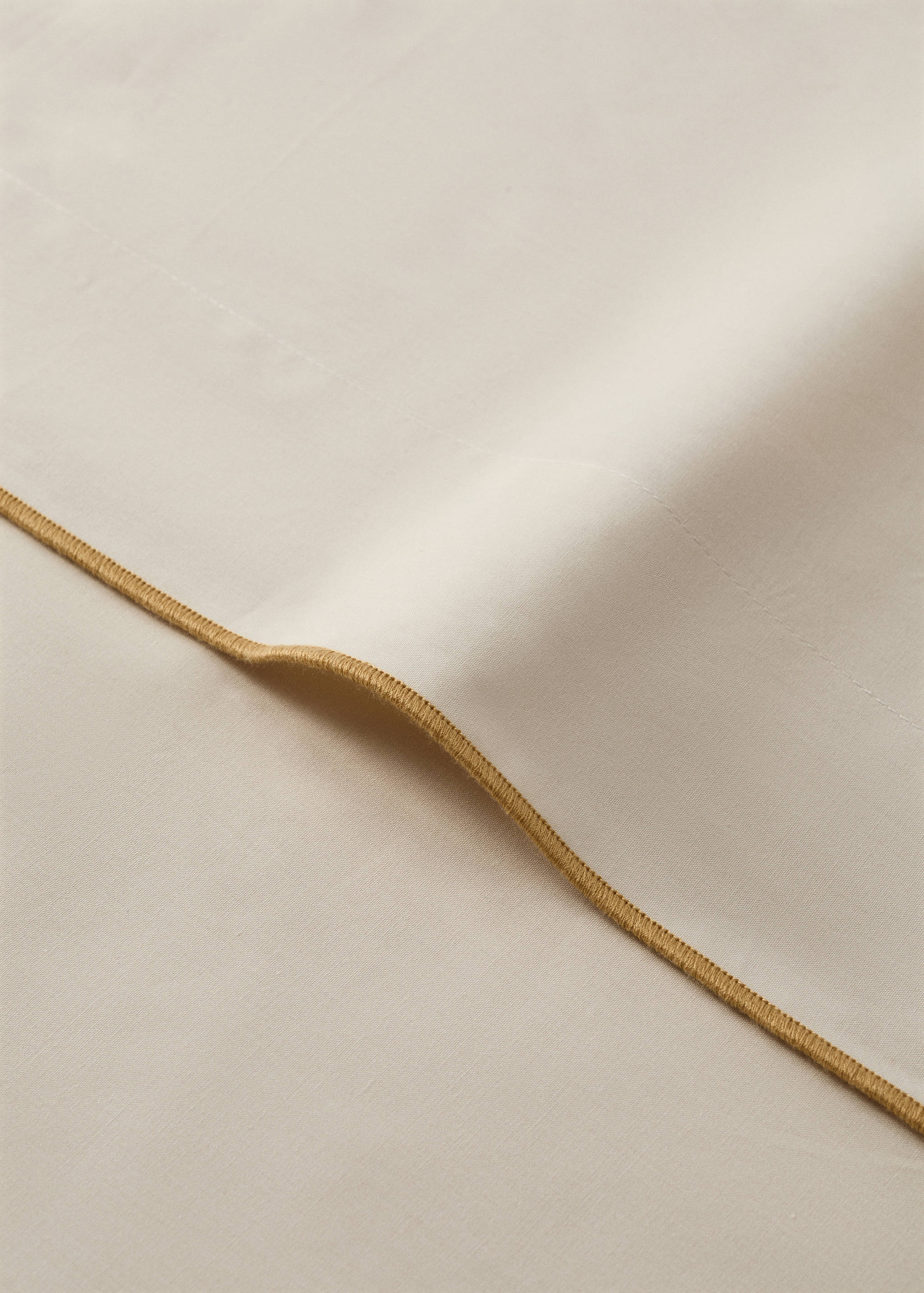 Reversible colour percale cotton top sheet for 90 cm bed - Details of the article 1