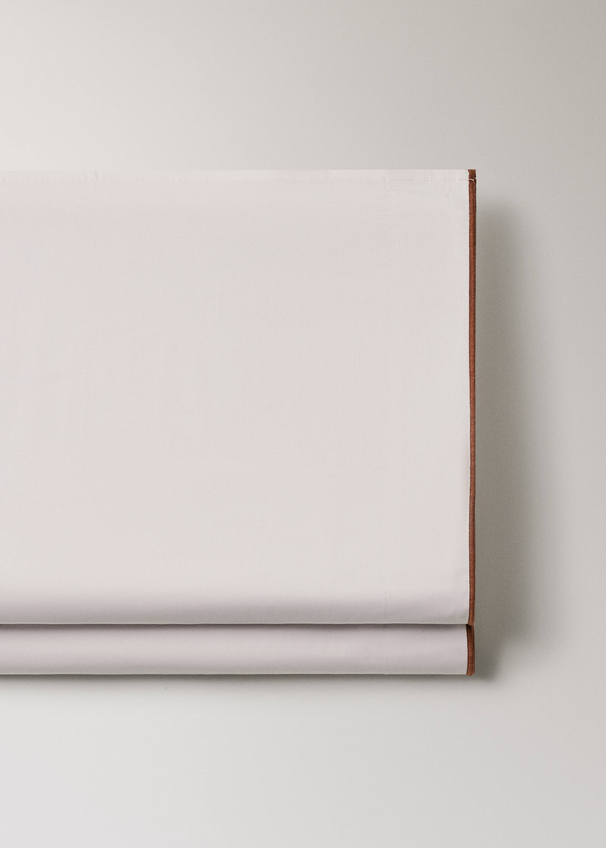 Lençol de cima de percal cor reversível Cama 90 cm - Pormenor do artigo 2