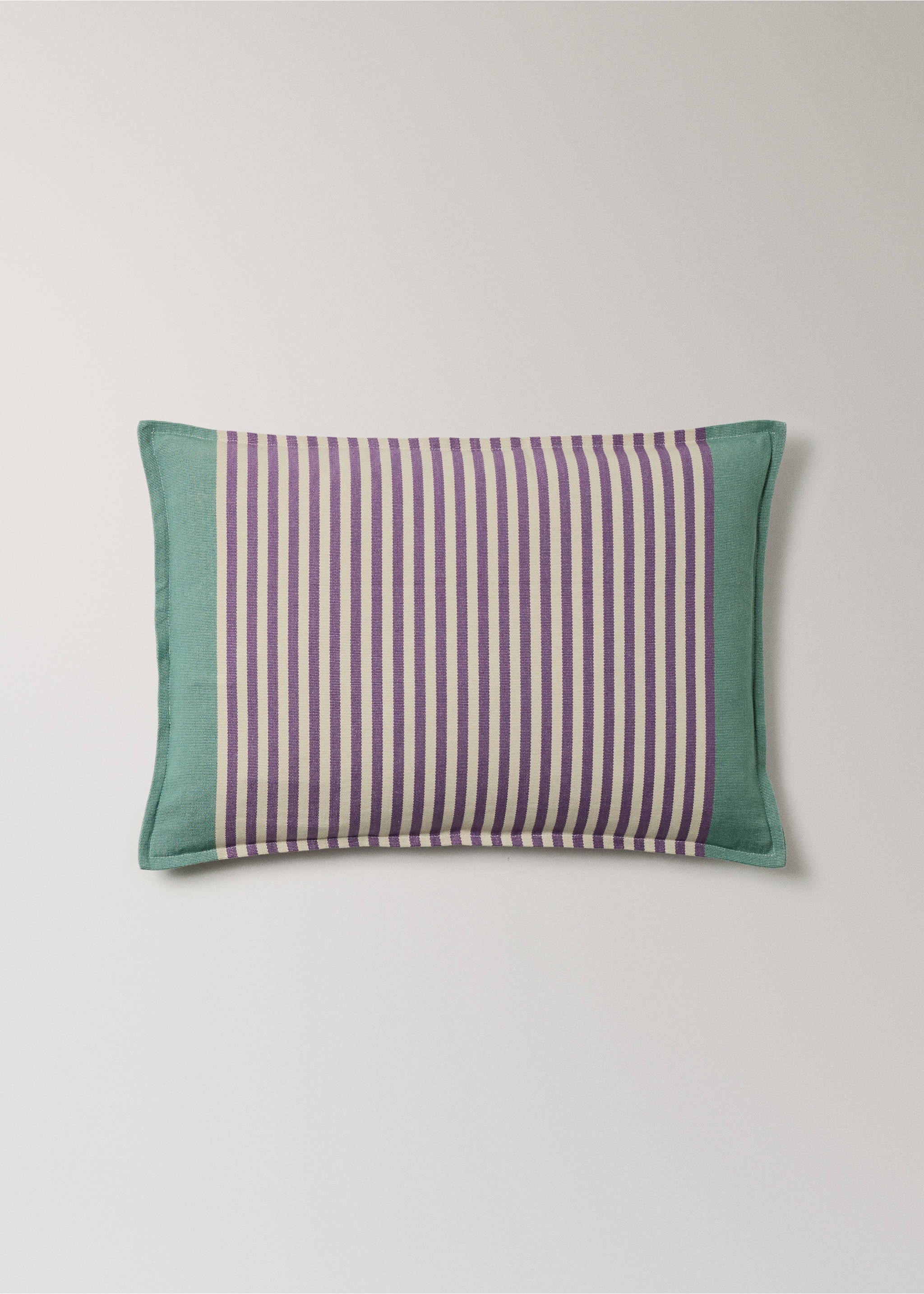 Cotton stripe cushion cover 40x60 cm - Article without model, Blackberry. Ref: 27042923-00.
