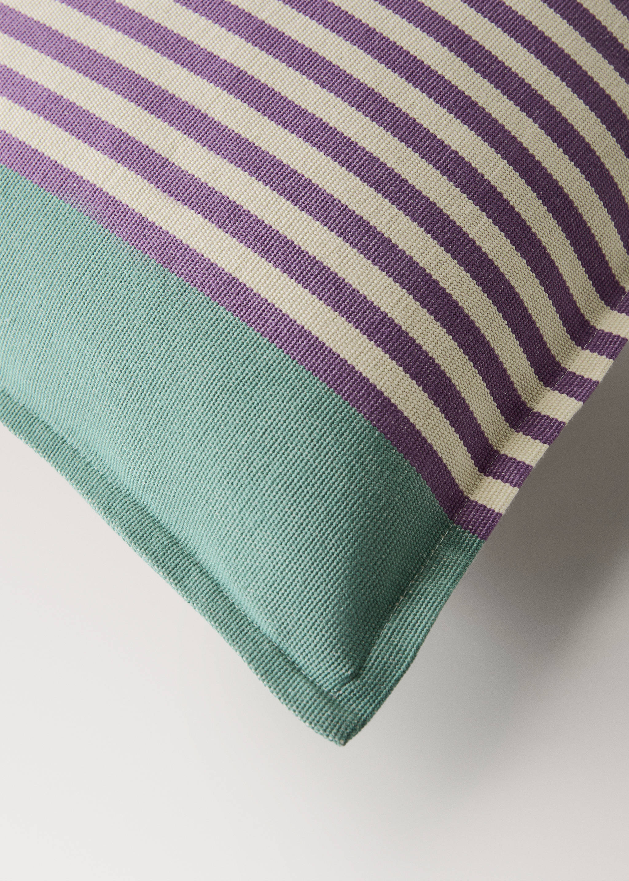 Cotton stripe cushion cover 40x60 cm - Details of the article 1