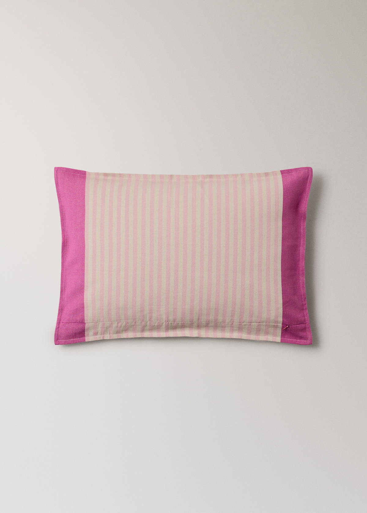 Cotton stripe cushion cover 40x60 cm — Pastel Pink