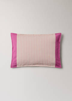 Cotton stripe cushion cover 40x60 cm — Pastel Pink 5