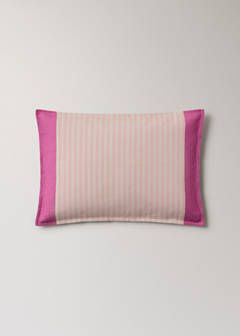 Cotton stripe cushion cover 40x60 cm — Pastel Pink 6