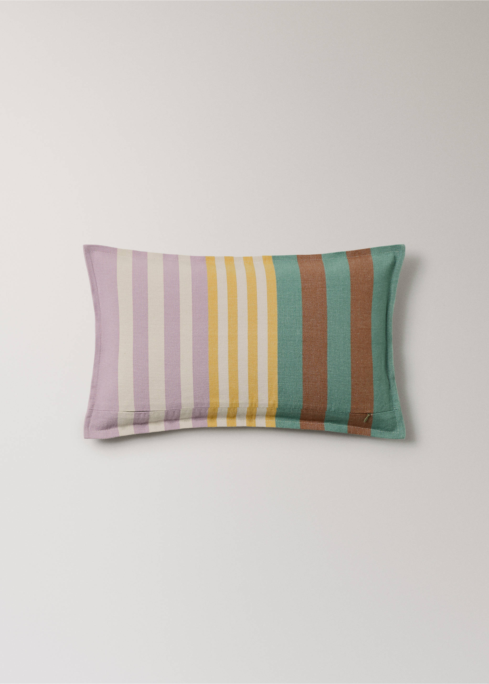 Pamut párnahuzat csíkos dizájnnal, 30x50 cm - A termék adatai 4, Zöld. Ref: 27042924-00.