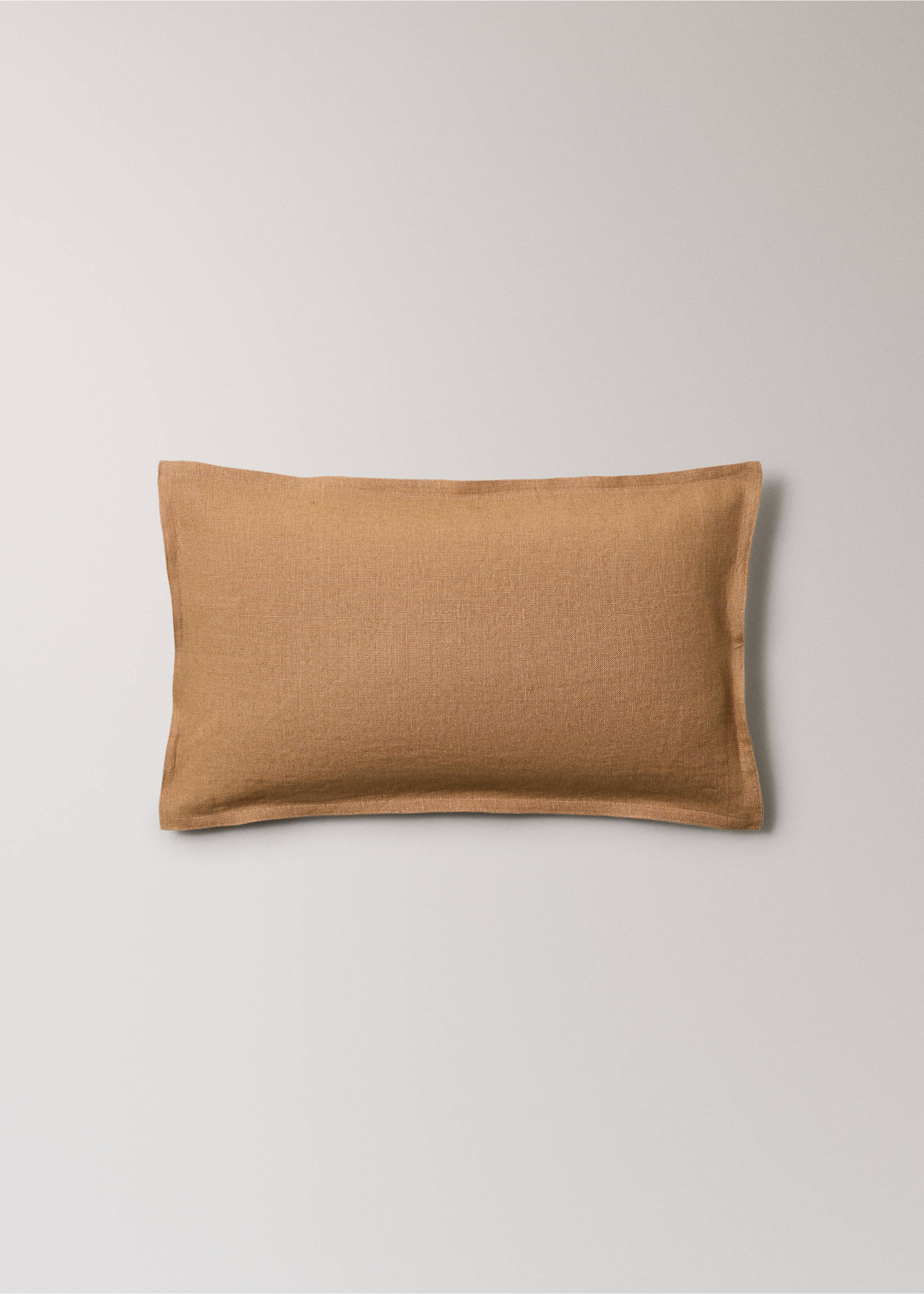 Linen cushion cover with flange 30x50 cm - Article without model, Burnt Orange. Ref: 27042928-00.