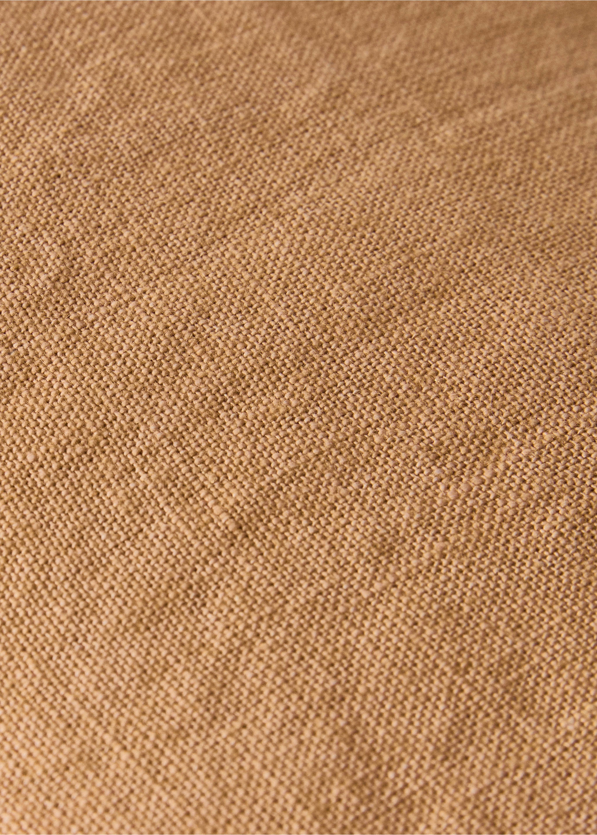 Linen cushion cover with flange 30x50 cm - Details of the article 4, Burnt Orange. Ref: 27042928-00.