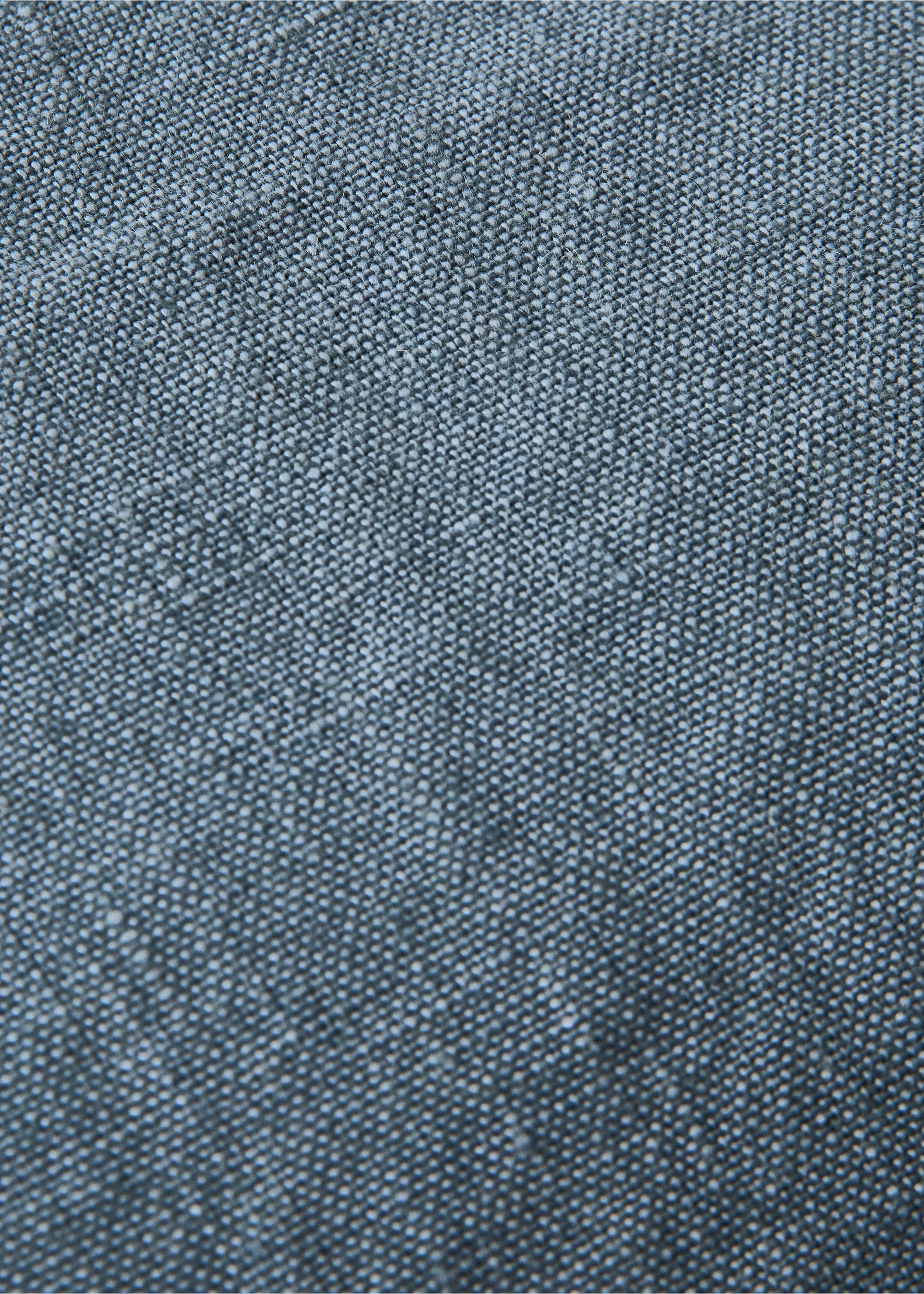 Linen cushion cover with flange 30x50 cm - Details of the article 4, Blue. Ref: 27042928-00.