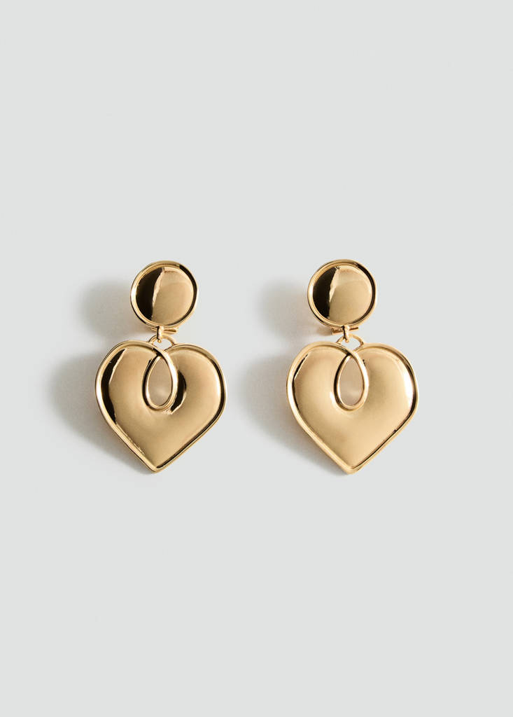 Pendientes corazones textura