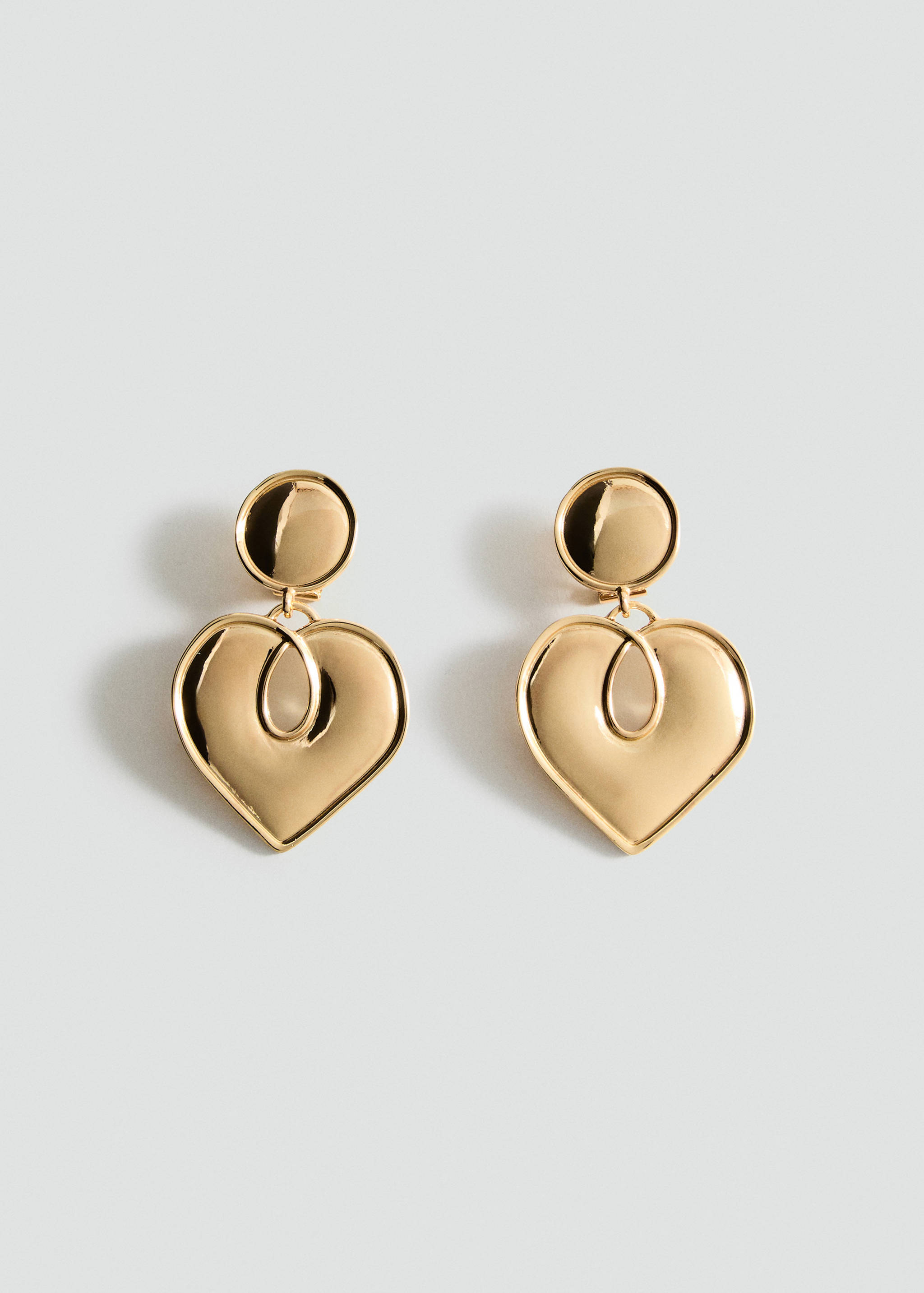 Textured heart earrings - Article without model