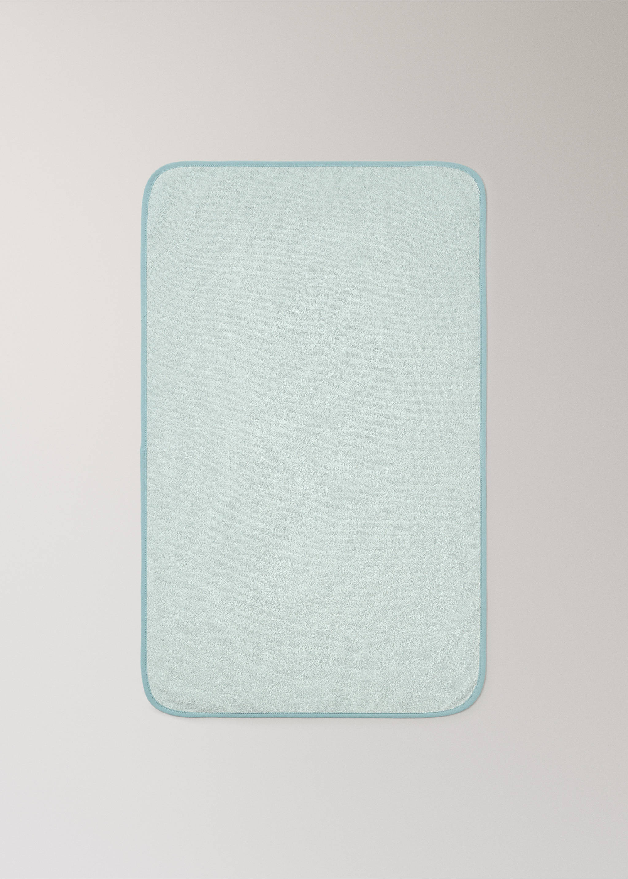 Handduk i bomull med kontrasterande kant - Detaljer om artikeln 3, Mintgrön. Ref: 27042935-00.