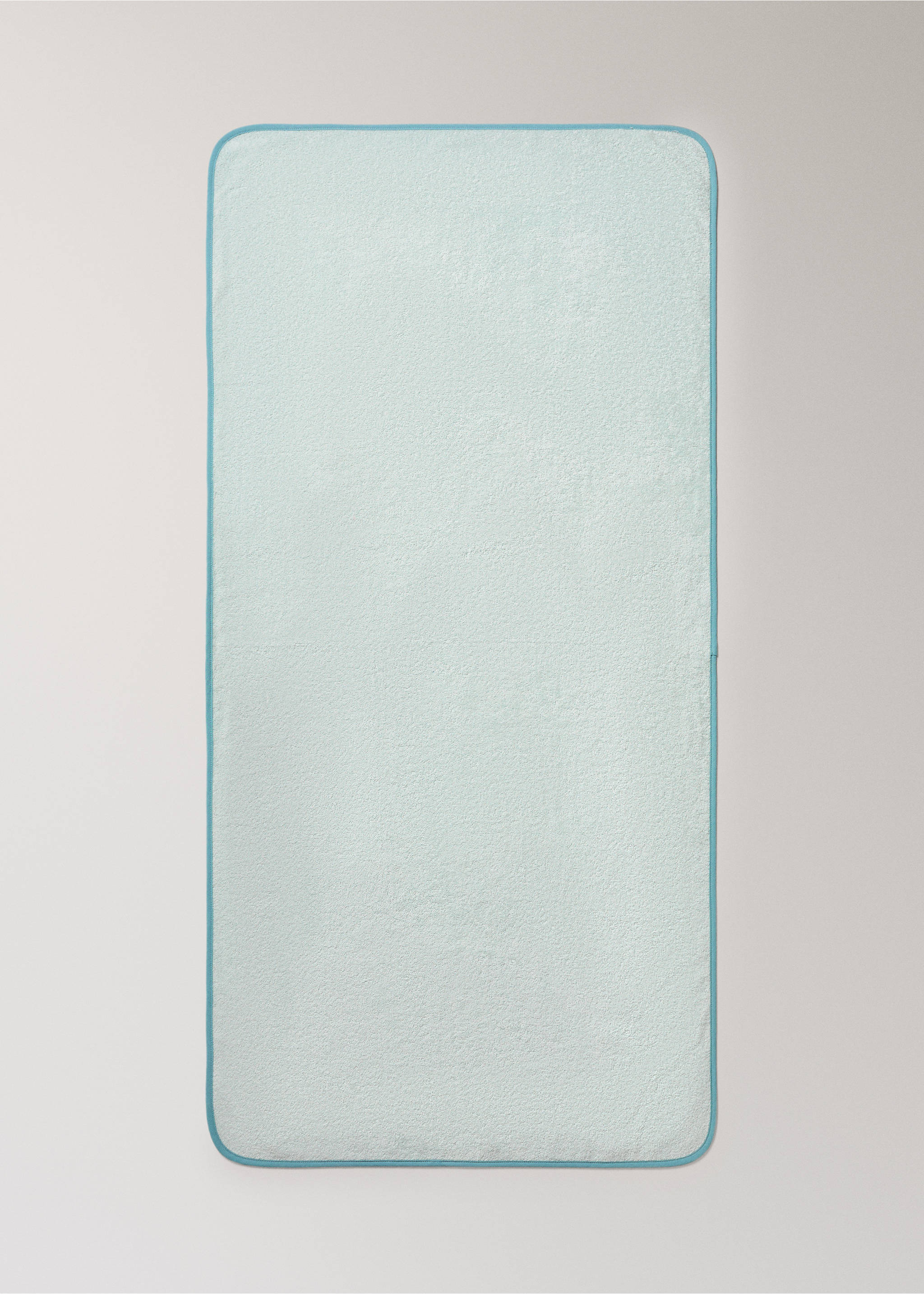 Duschandduk för barn med kontrasterande kantband - Detaljer om artikeln 3, Mintgrön. Ref: 27042936-00.