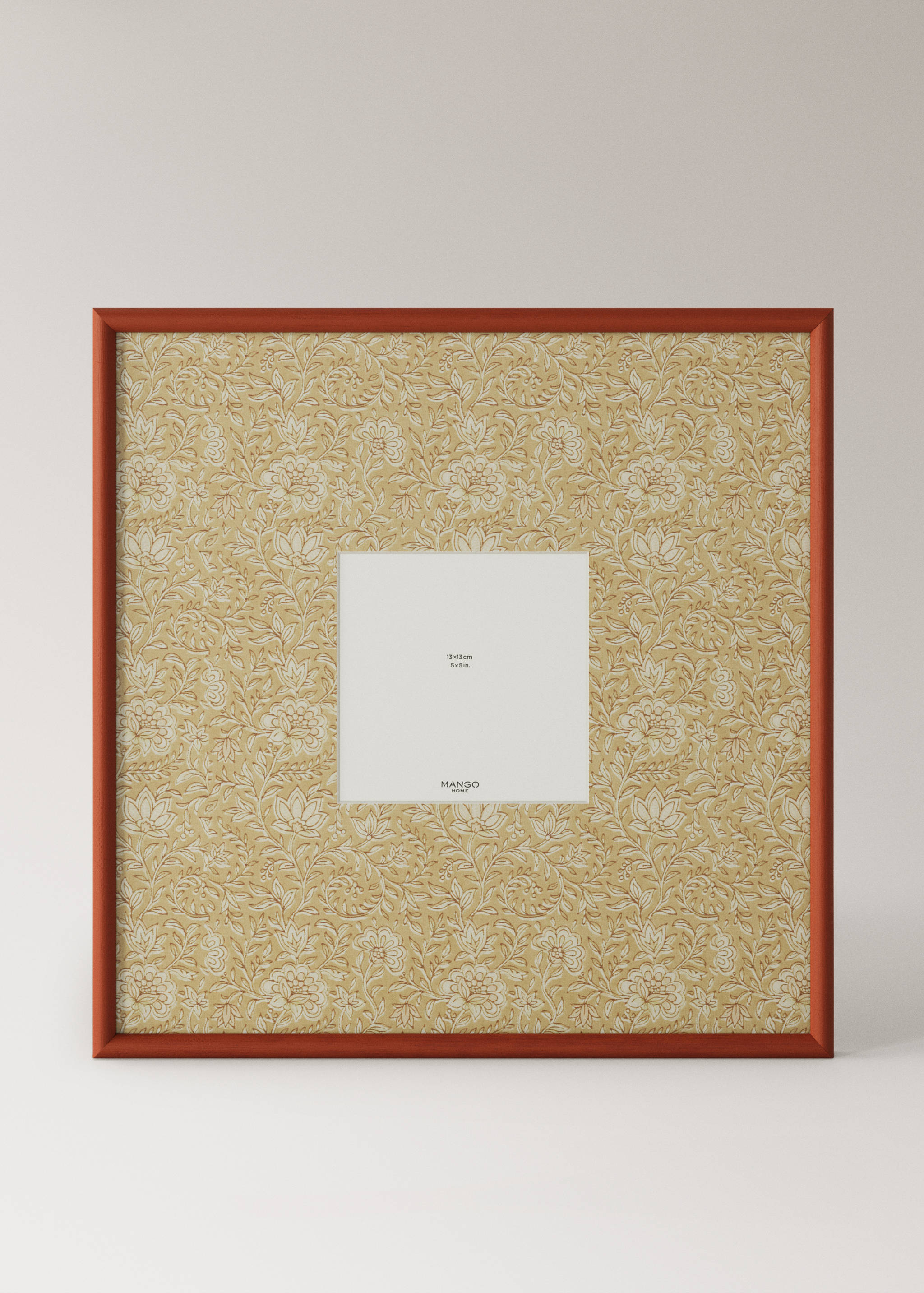 Extra large floral print contrast photo frame - Article without model