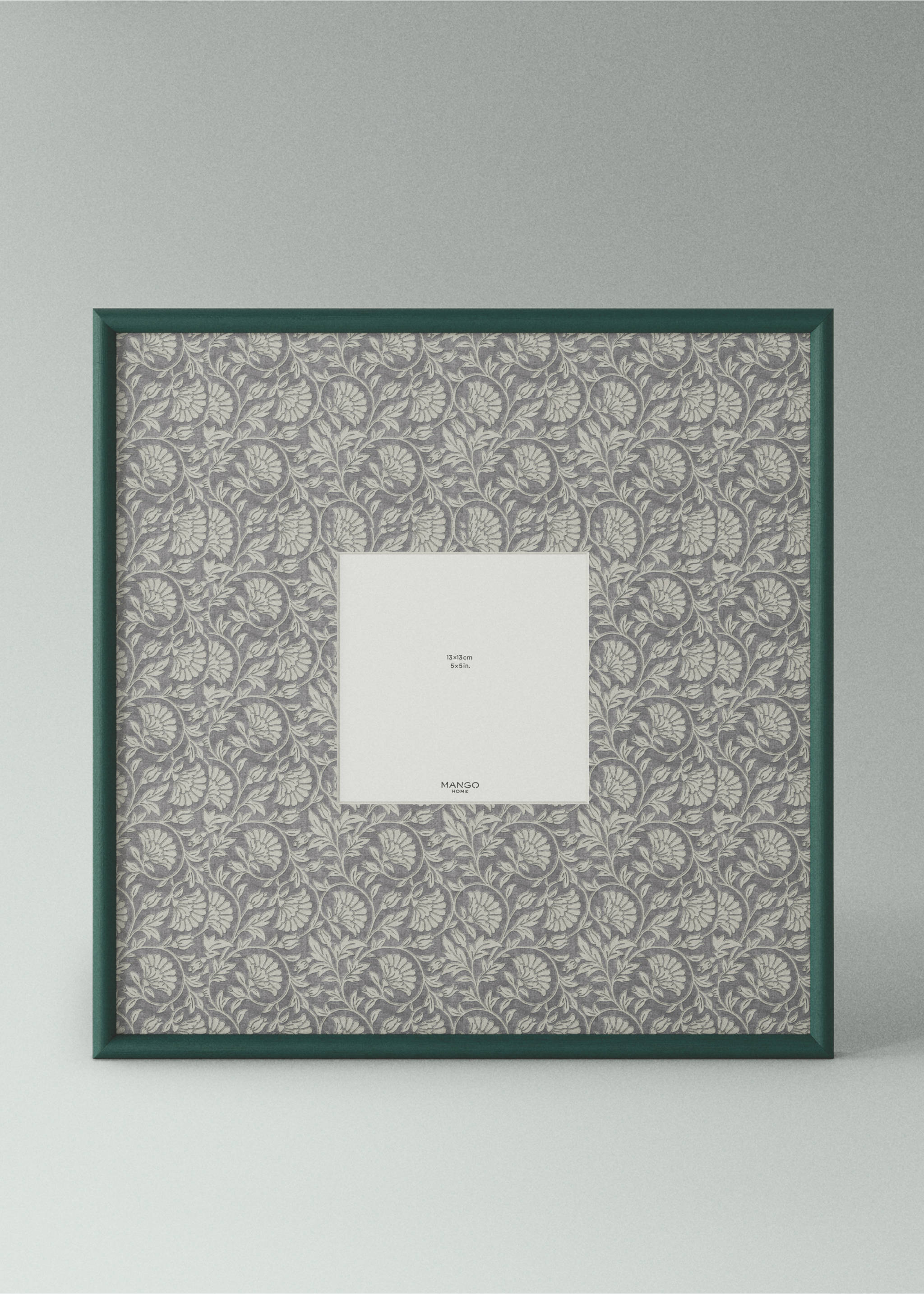Extra großer Bilderrahmen mit kontrastierendem Blumenmuster - Mittlere Ansicht, Billardgrün. Ref: 27042937-00.