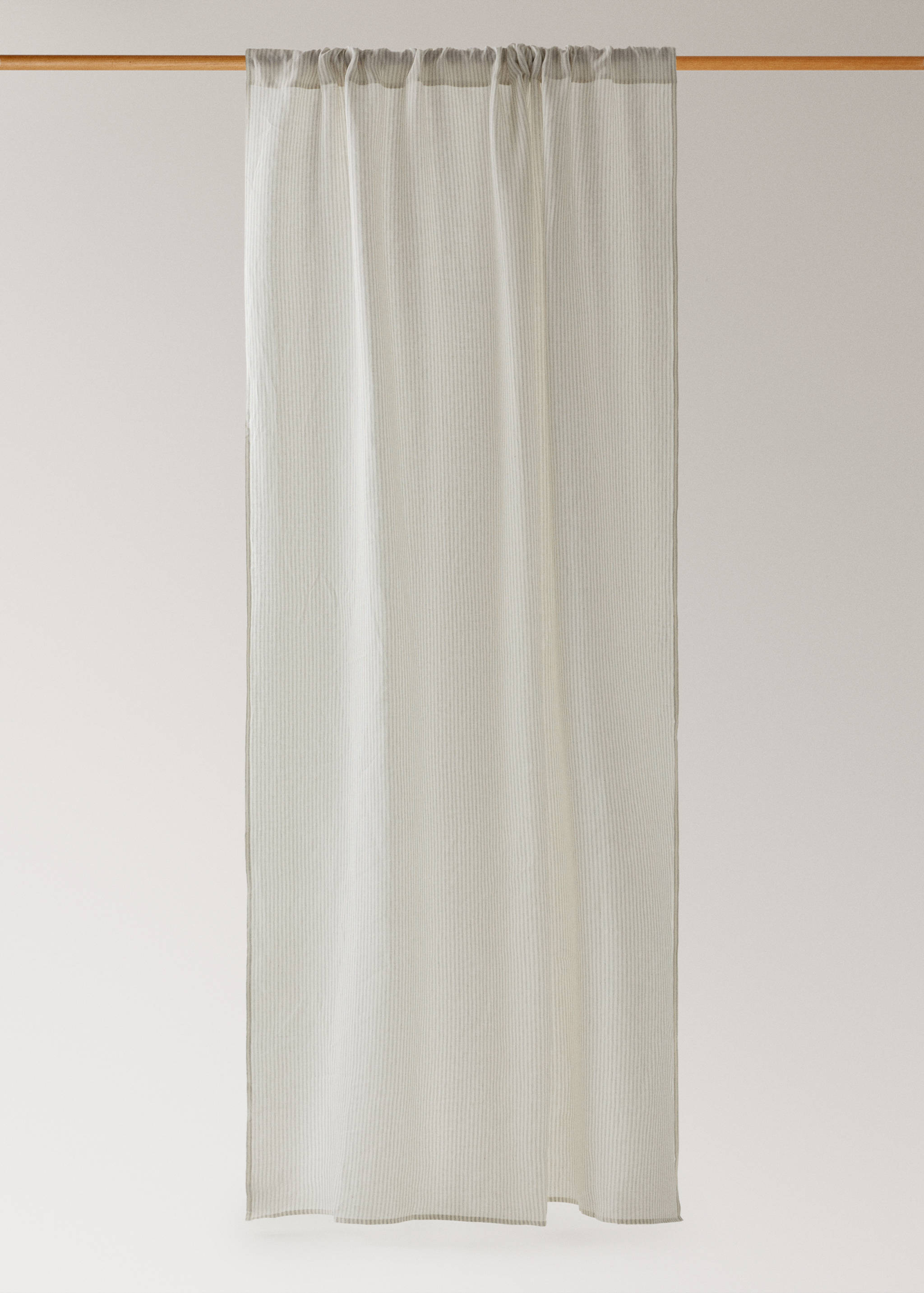 Linen curtain with stripes, medium opacity - Article without model