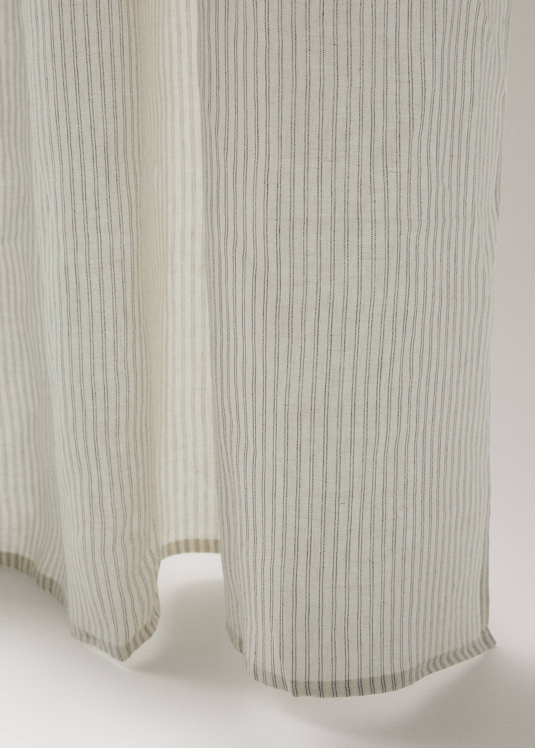 Linen curtain with stripes, medium opacity - Details of the article 1