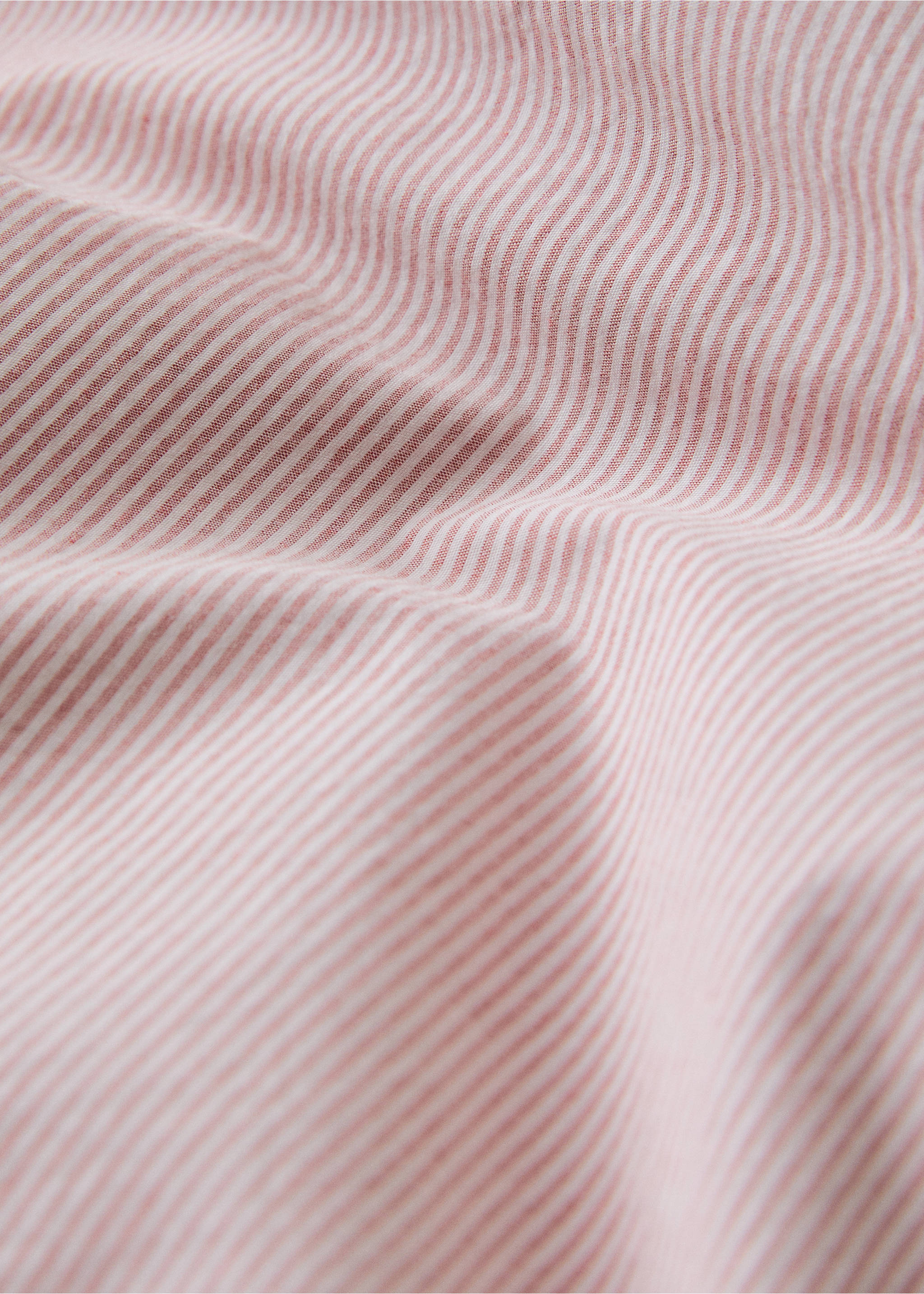 Cotton yarn-dyed duvet cover for bed 180/200 cm - Details of the article 2, Grapefruit. Ref: 27043280-00.