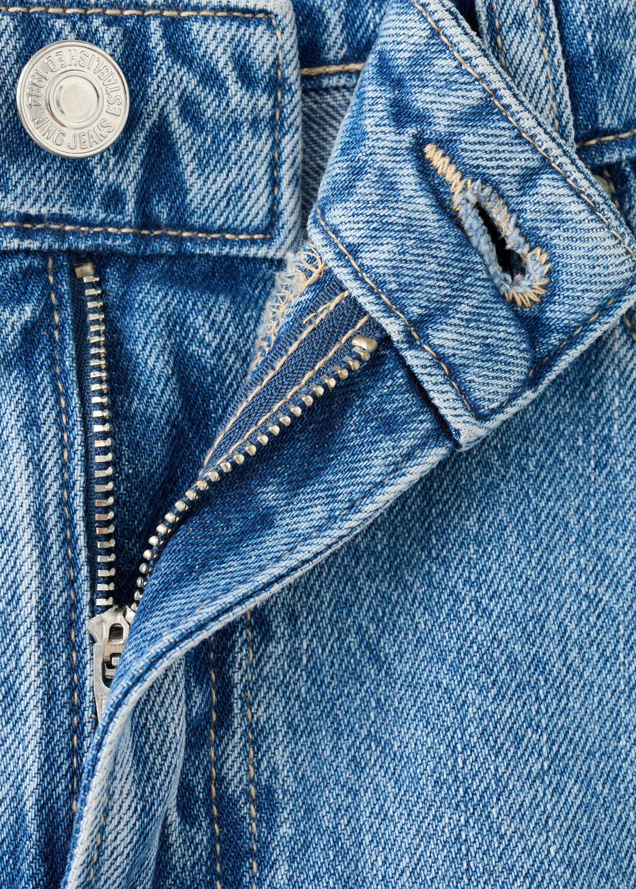 Shorts denim rectos tiro alto - Detalle del artículo 8