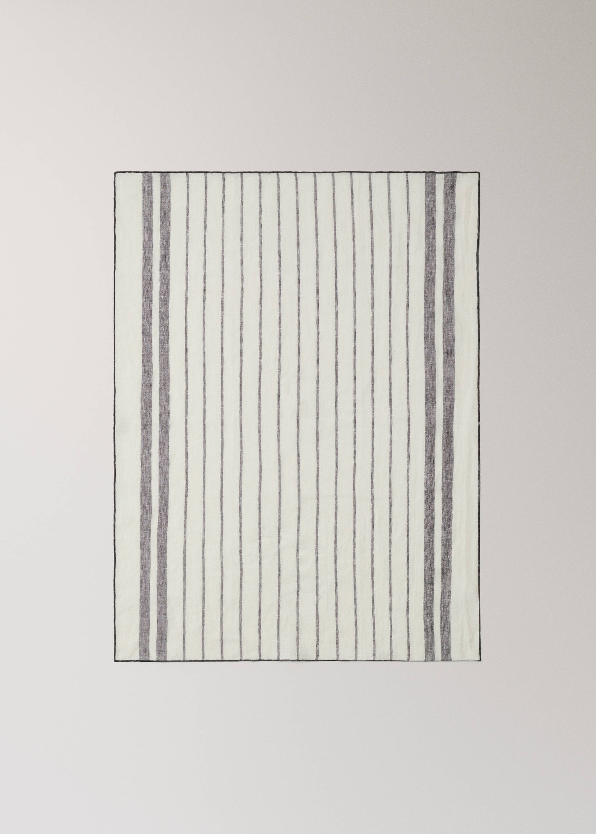 100% linen striped kitchen towel with trim - Details of the article 3