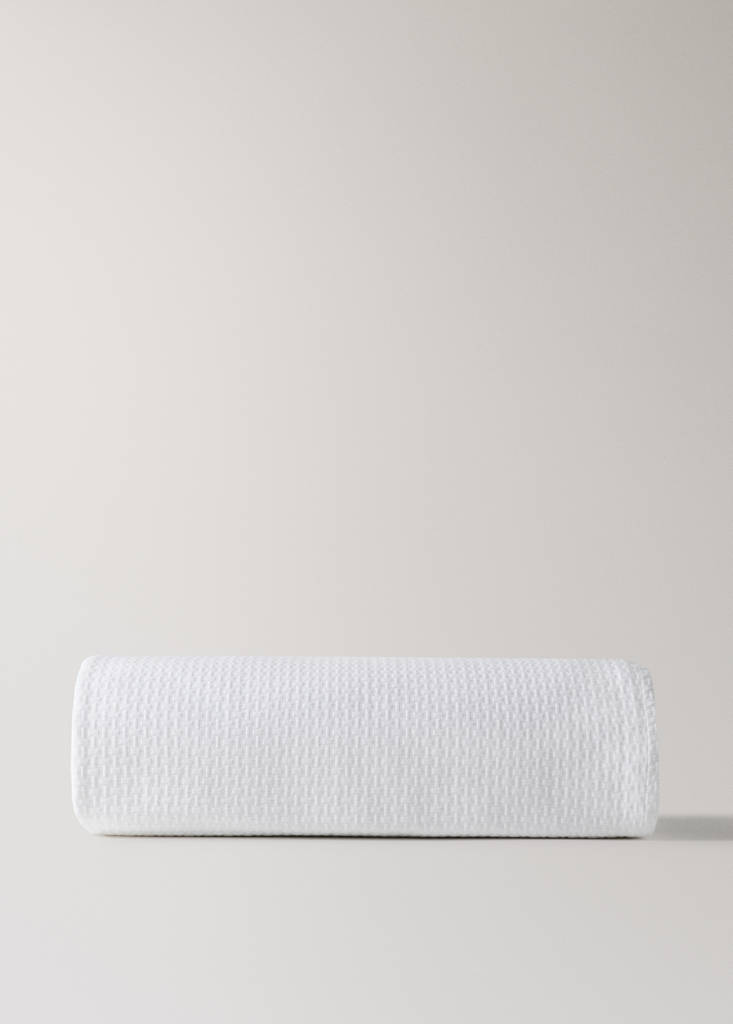 Tagesdecke aus Garment-Dyed-Baumwolle, Eckenverstärkung, für 180/200 cm Bett — Weiß