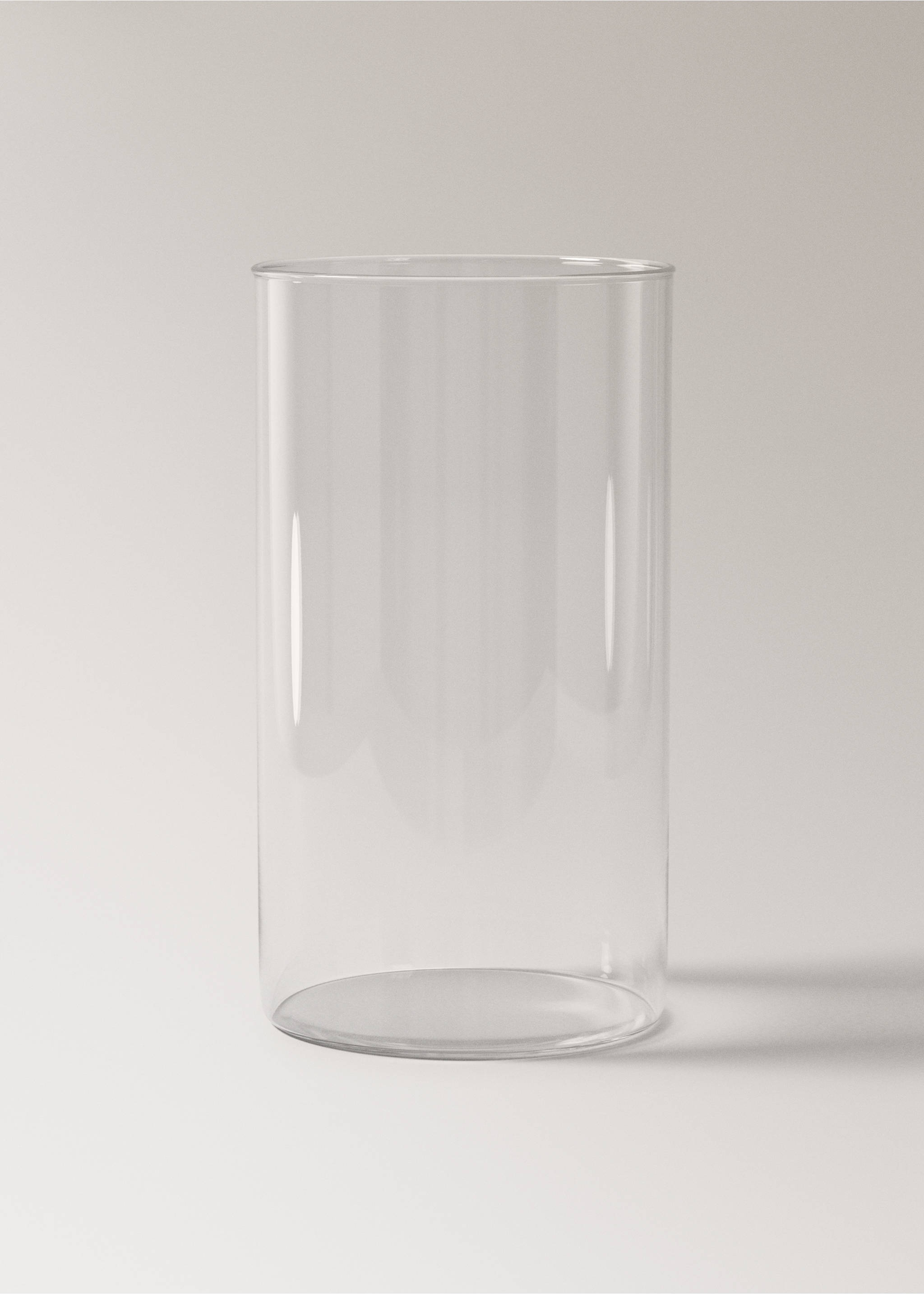 Large cylindrical borosilicate vase - Article without model, Ice Grey. Ref: 27043293-00.