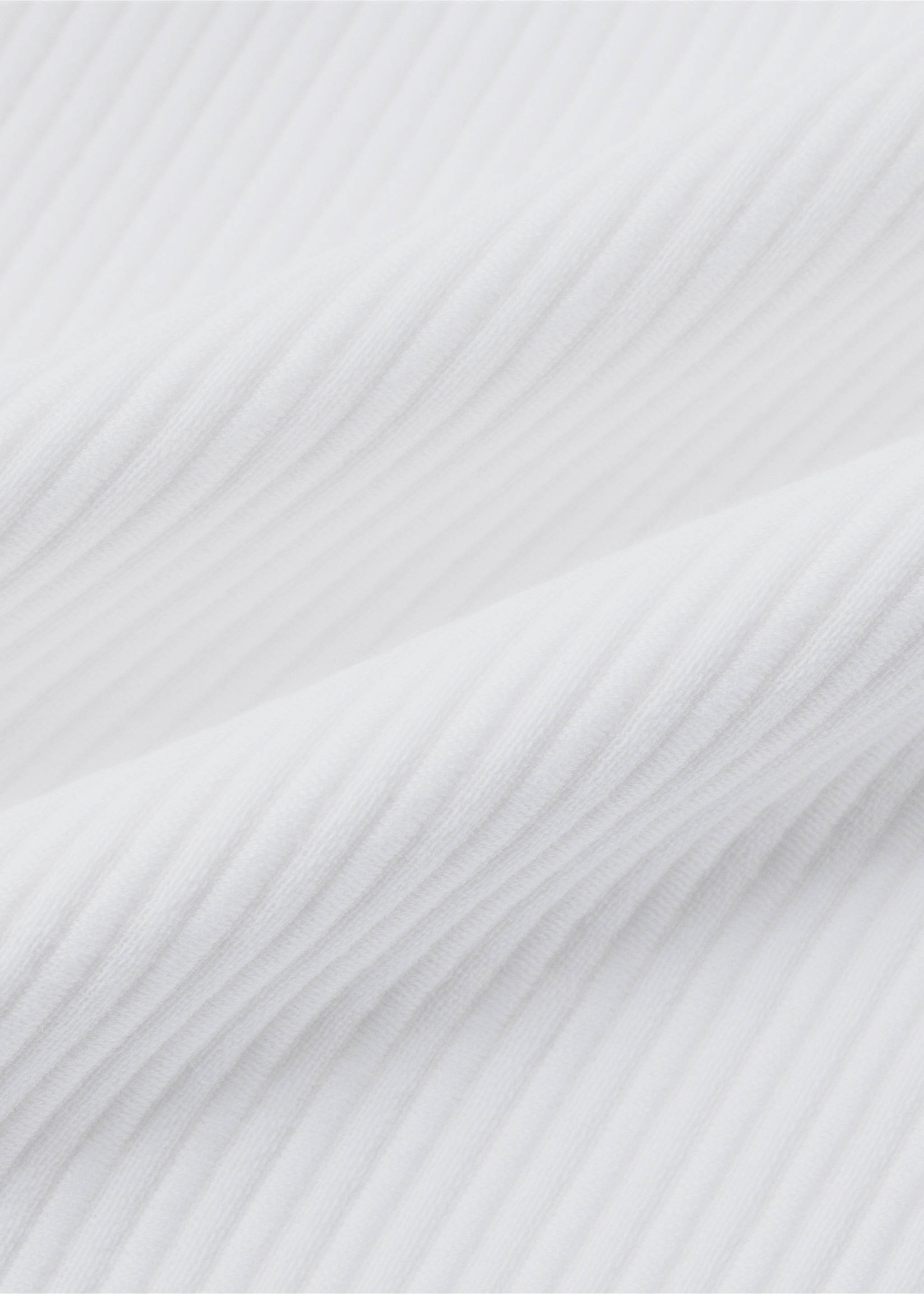 Fine-striped cotton bedspread for 180/200 cm bed - Details of the article 1, White. Ref: 27043296-00.