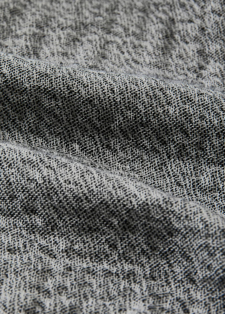 Weiche Tagesdecke aus Baumwoll-Melange, 90/105  cm Bett — Dunkelgrau meliert