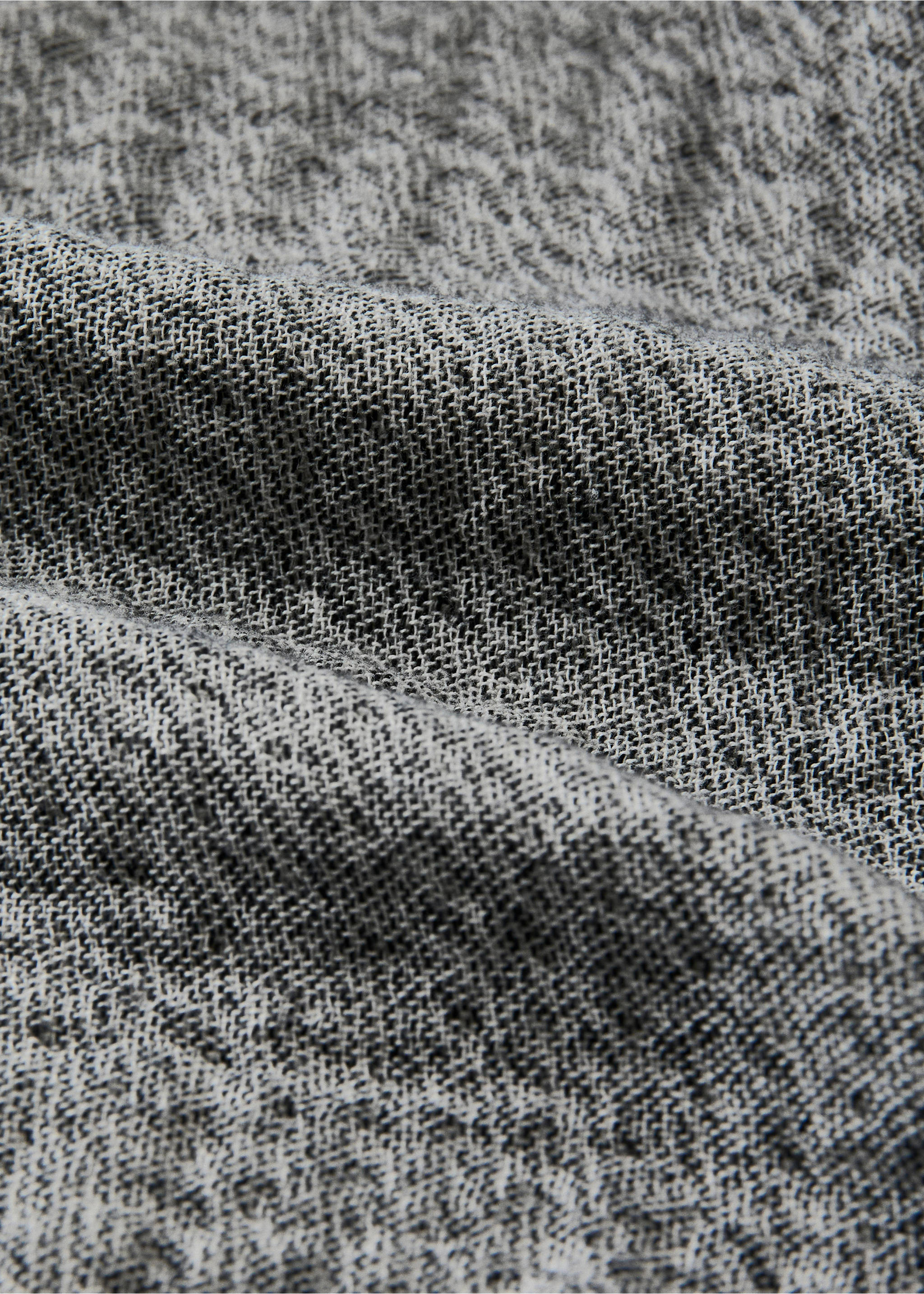 Weiche Tagesdecke aus Baumwoll-Melange, 90/105  cm Bett - Detail des Artikels 1, Dunkelgrau meliert. Ref: 27043297-00.