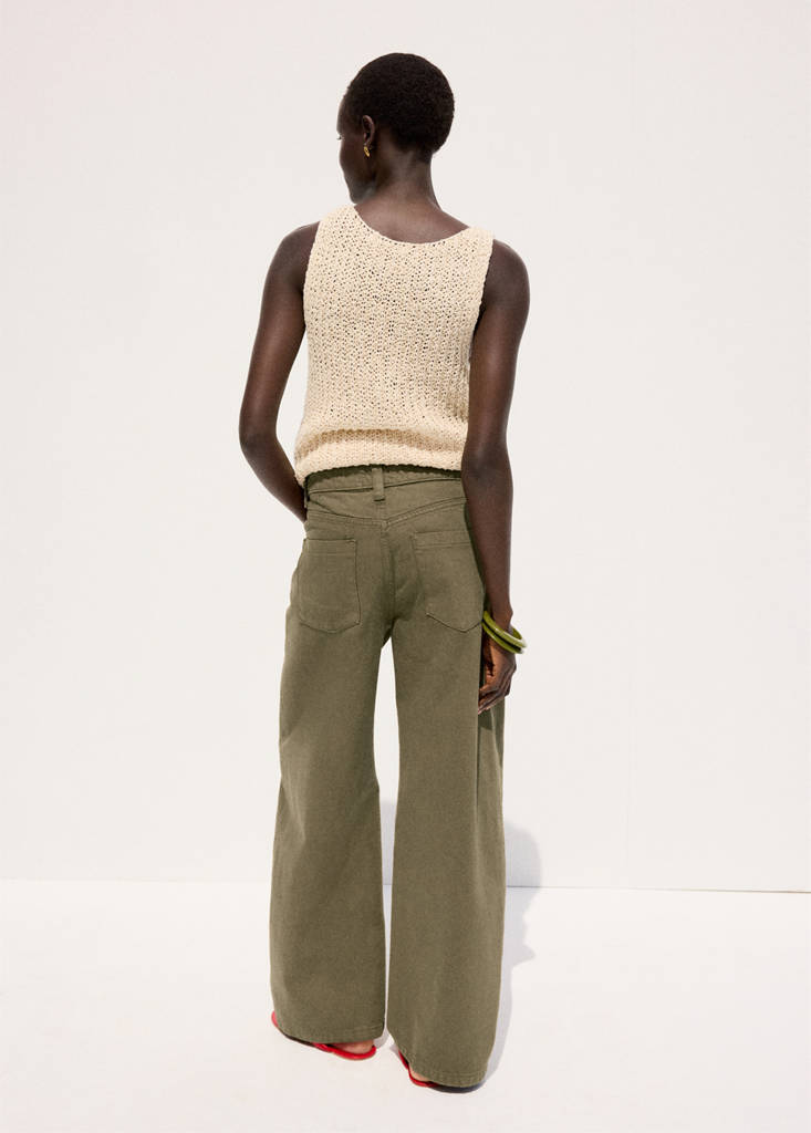 Mid-rise balloon jeans — Khaki