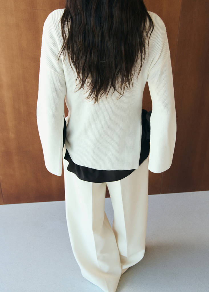 Turtleneck knit sweater — Off White