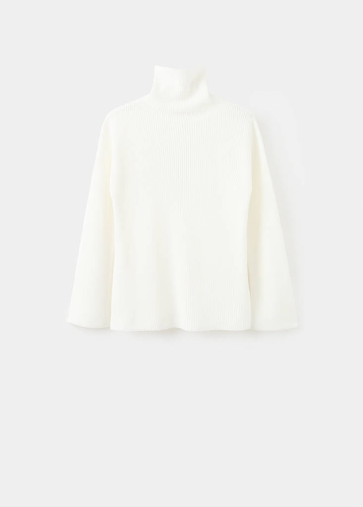 Turtleneck knit sweater — Off White