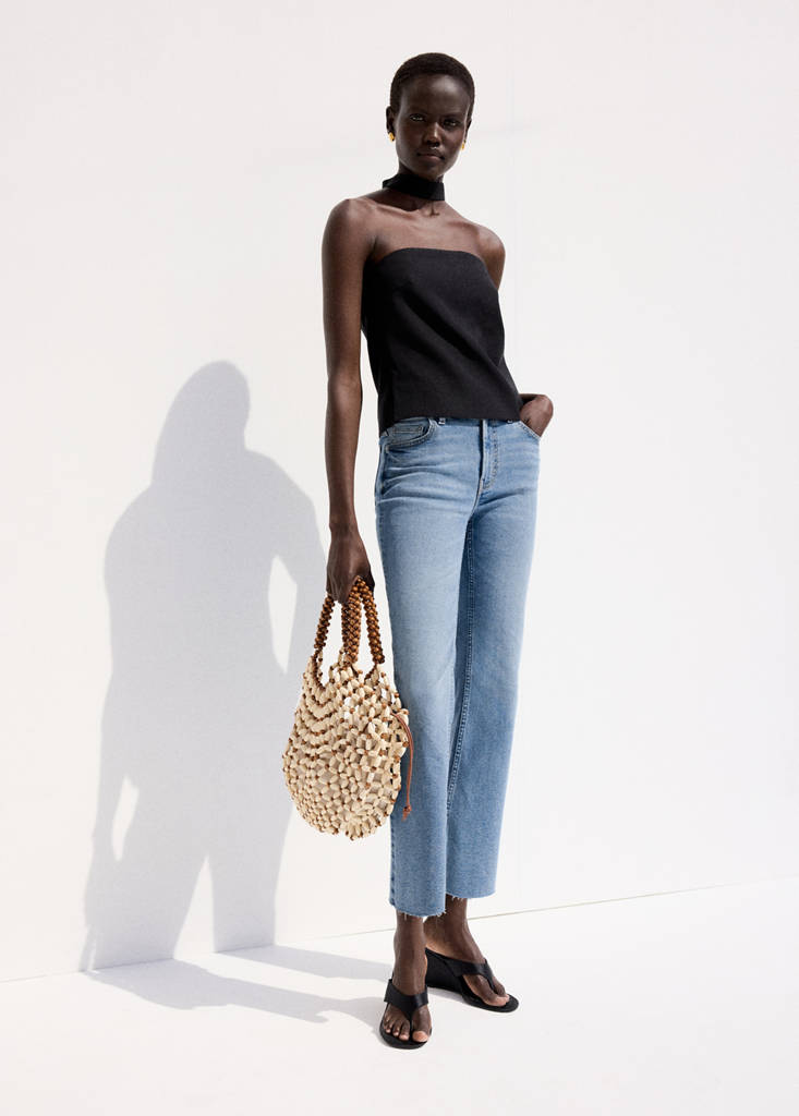 Sienna flared cropped jeans — Medium Blue