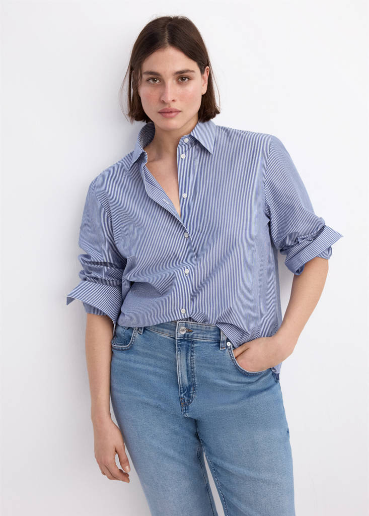 Sienna flared cropped jeans — Medium Blue